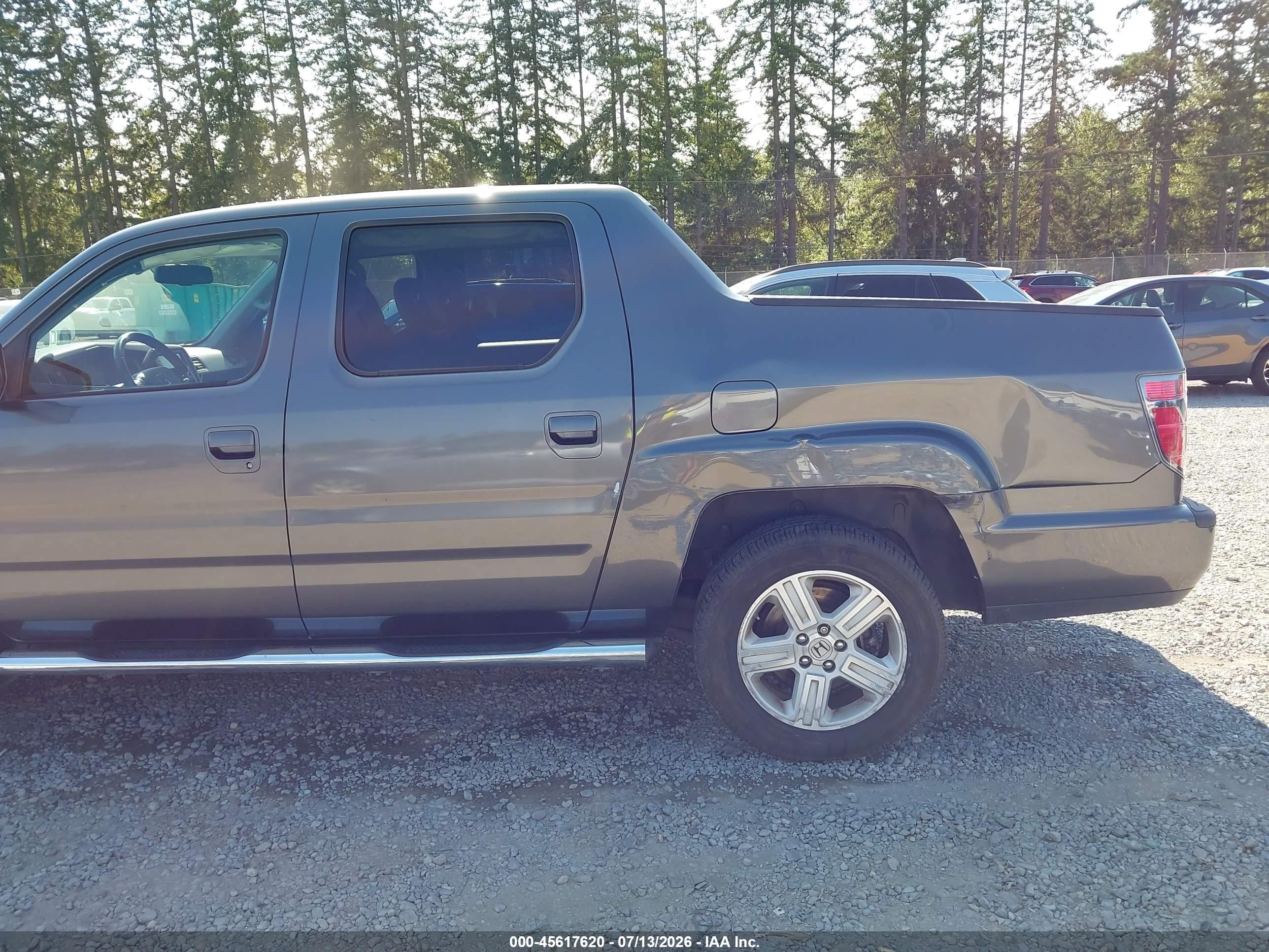 2013 Honda Ridgeline Rtl Gray vin: 5FPYK1F59DB005492