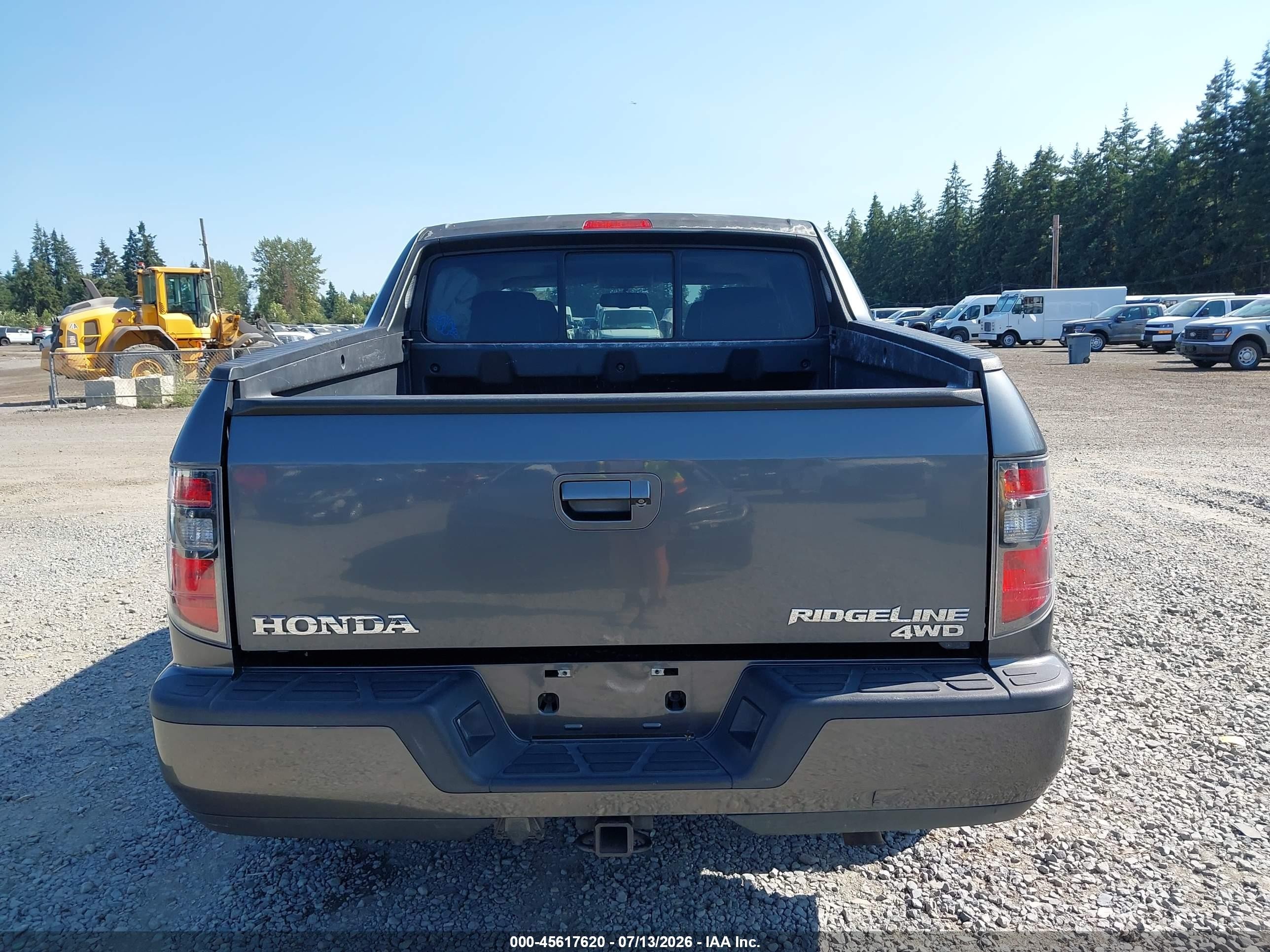 2013 Honda Ridgeline Rtl Gray vin: 5FPYK1F59DB005492