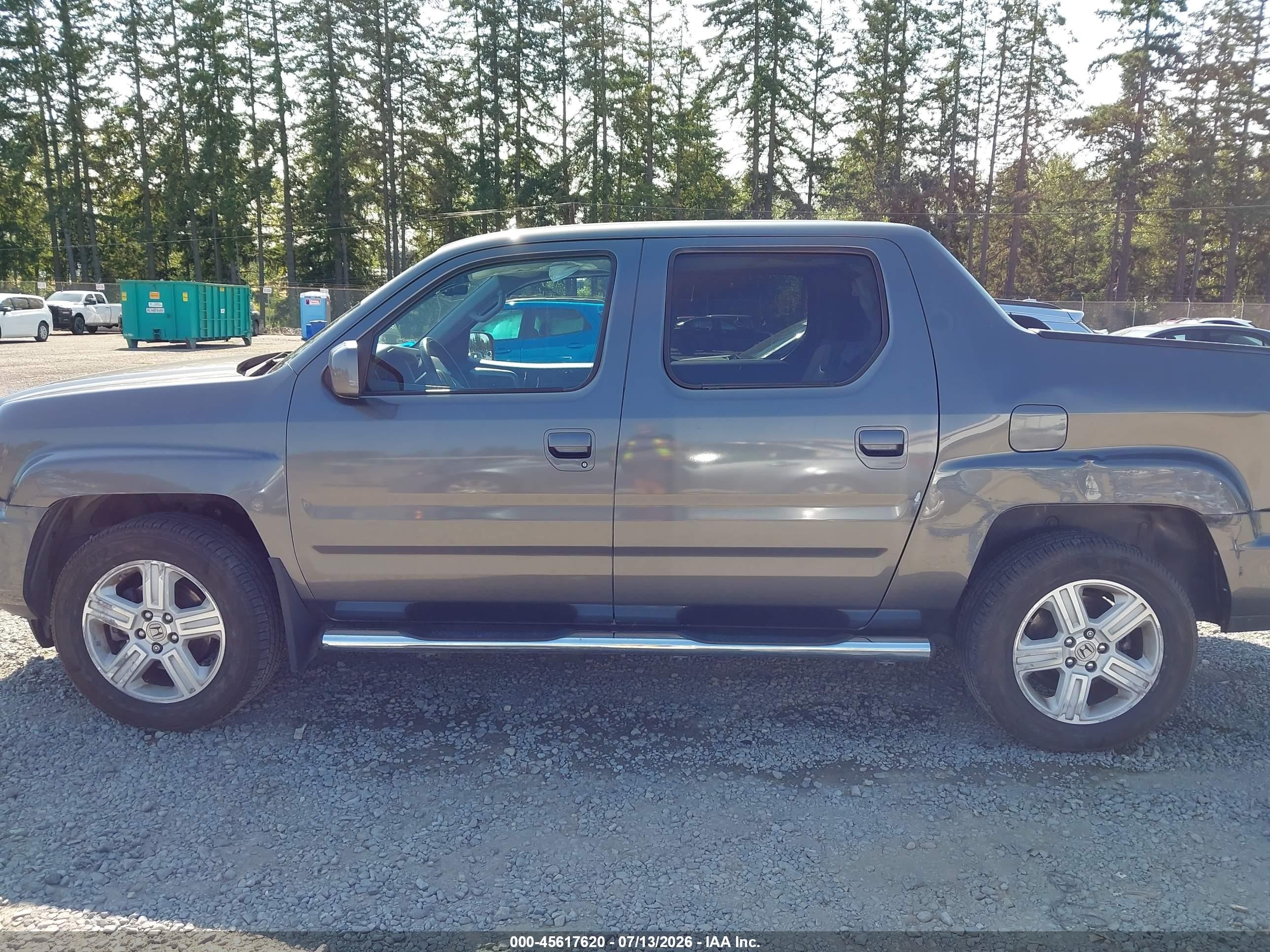 2013 Honda Ridgeline Rtl Gray vin: 5FPYK1F59DB005492