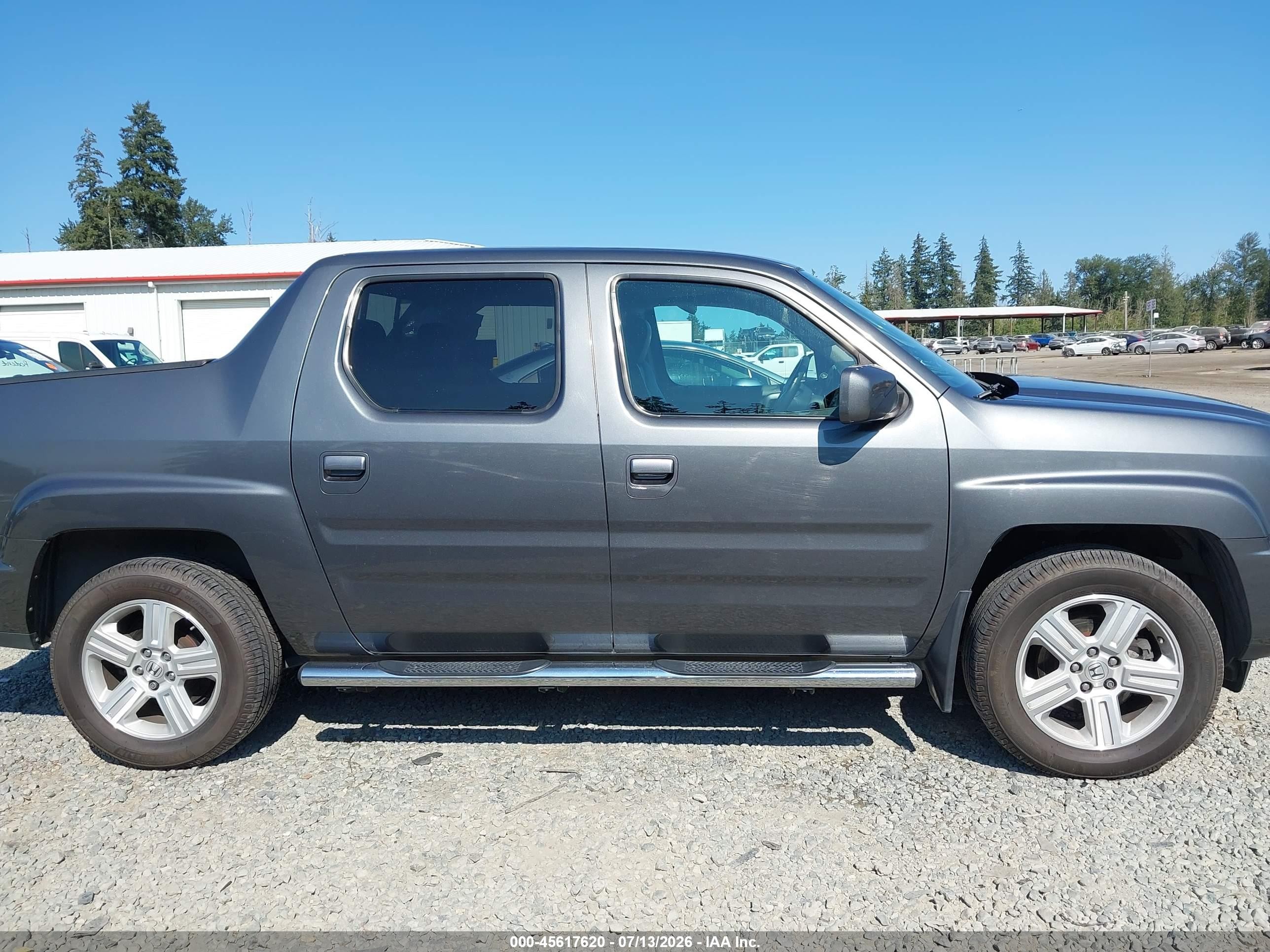 2013 Honda Ridgeline Rtl Gray vin: 5FPYK1F59DB005492