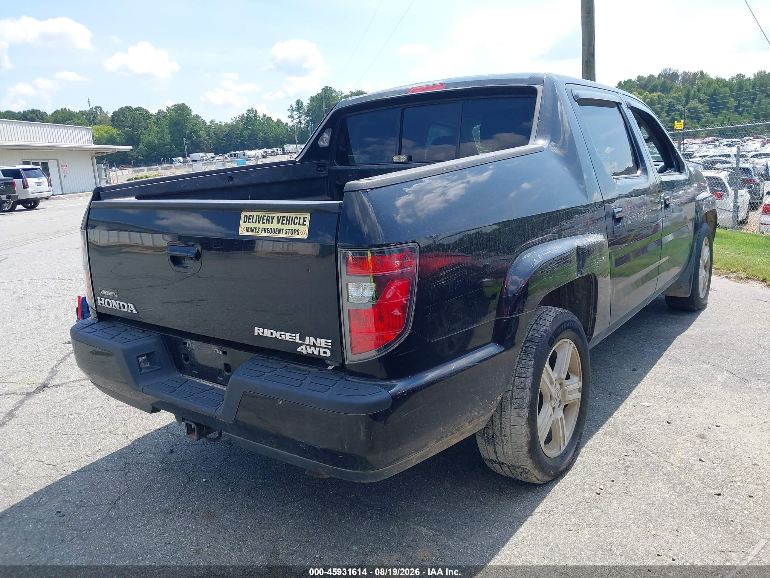 2013 Honda Ridgeline Rtl Black vin: 5FPYK1F59DB007274