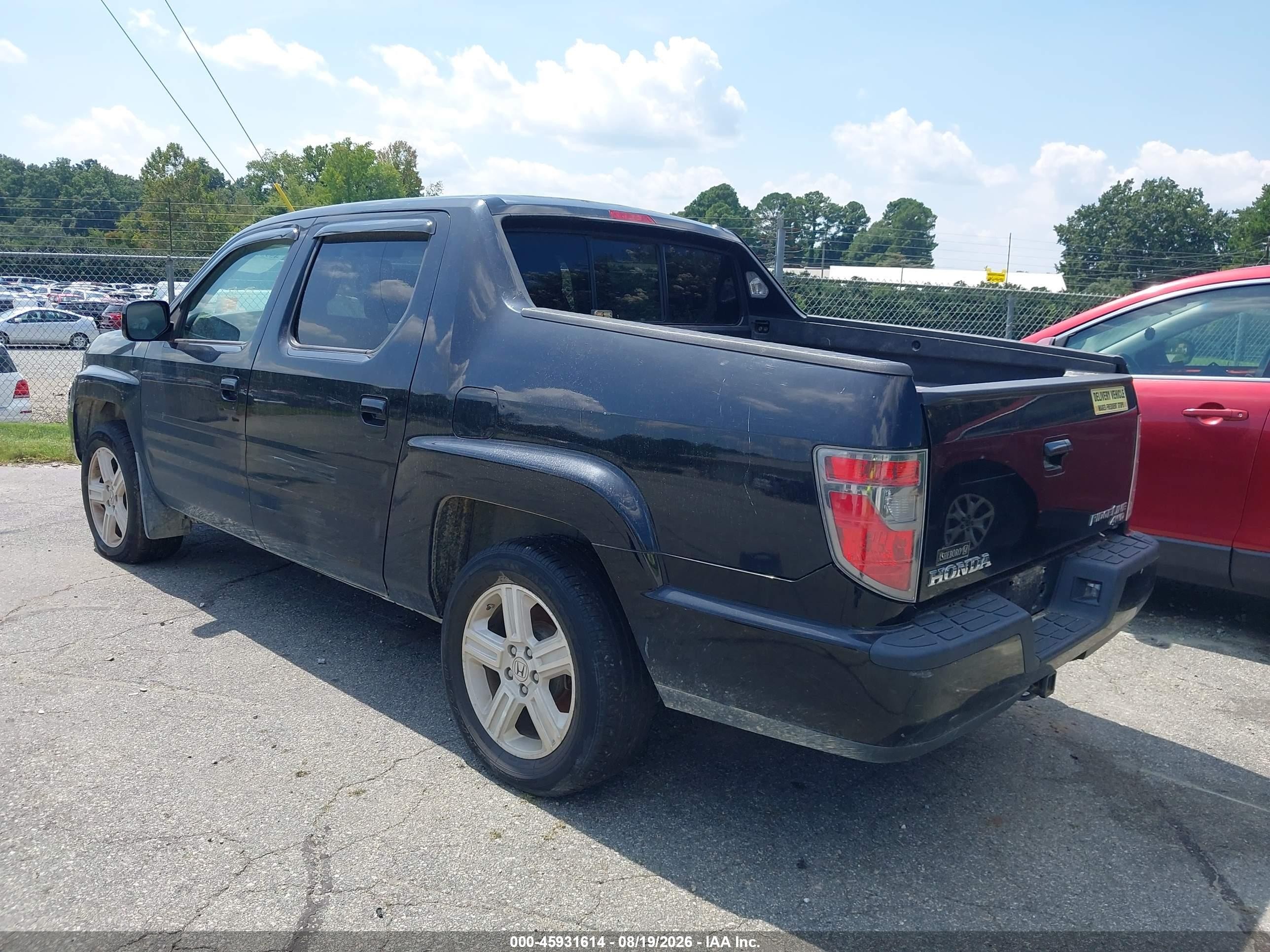 2013 Honda Ridgeline Rtl Black vin: 5FPYK1F59DB007274