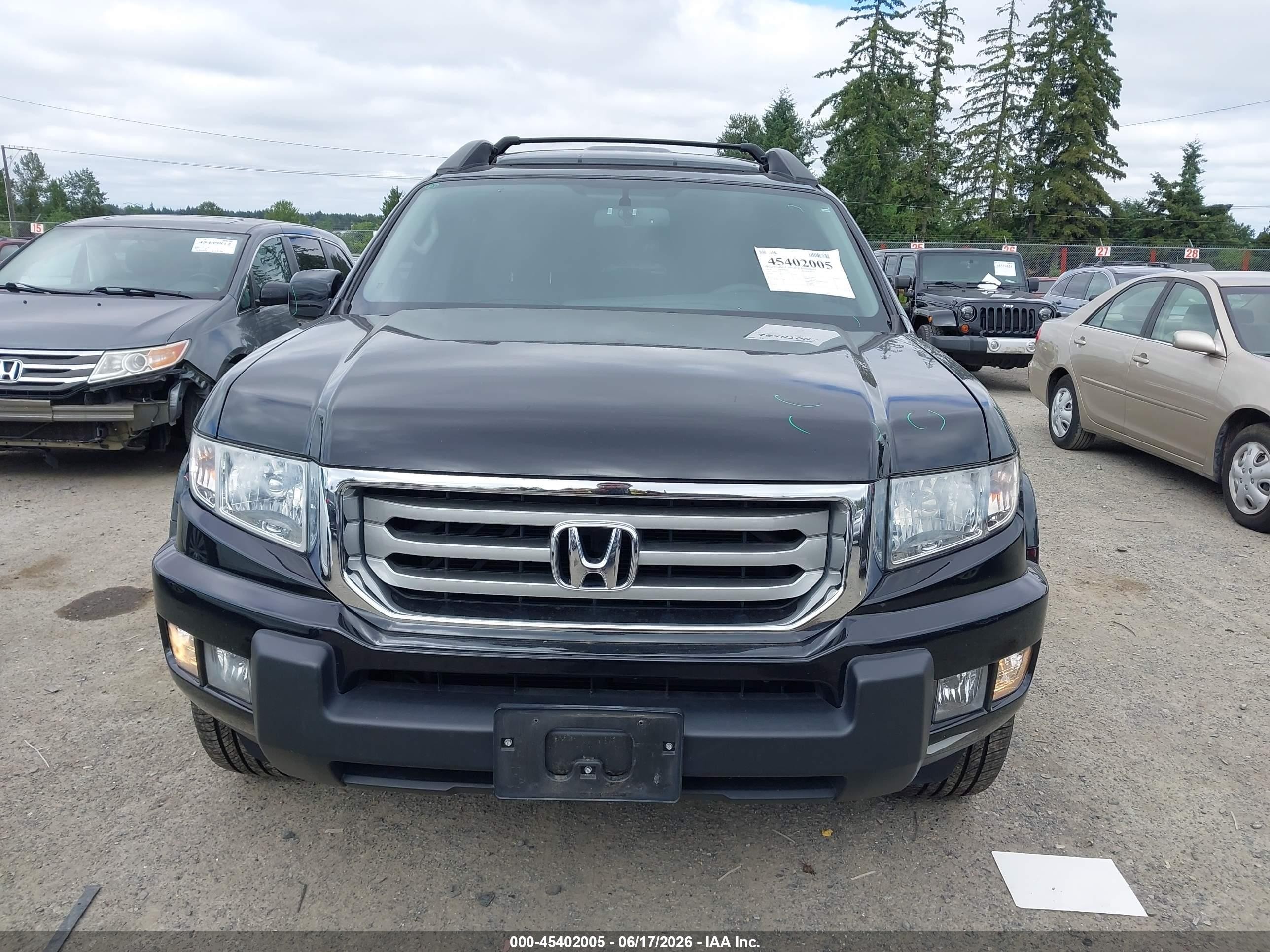 2014 Honda Ridgeline Rtl Black vin: 5FPYK1F59EB002206