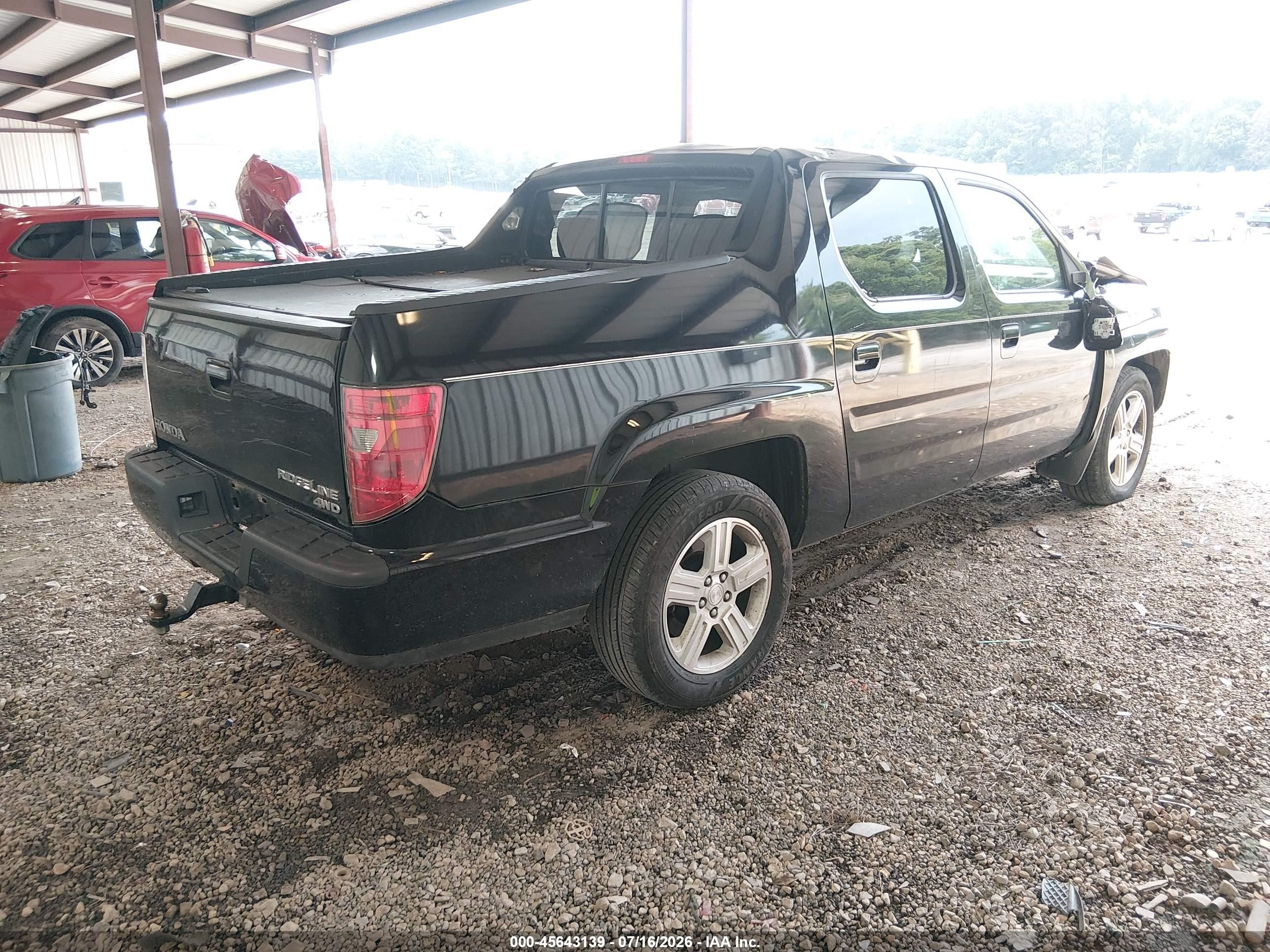 2010 Honda Ridgeline Rtl Black vin: 5FPYK1F5XAB013306