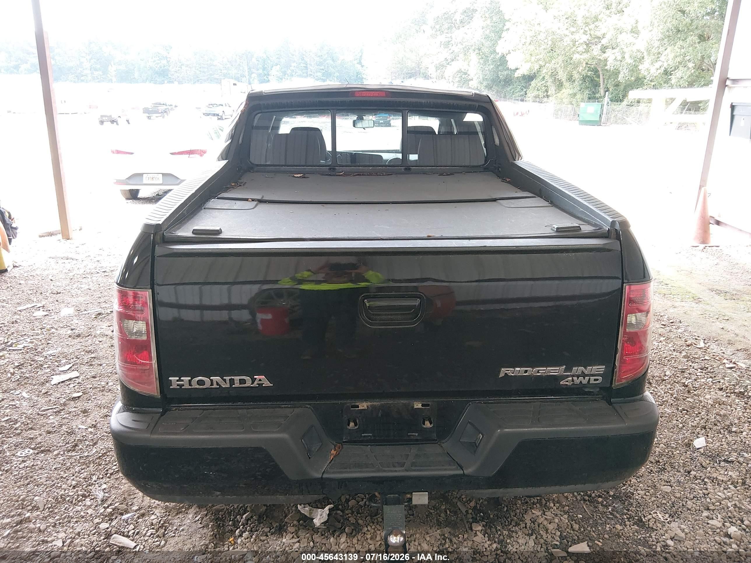 2010 Honda Ridgeline Rtl Black vin: 5FPYK1F5XAB013306