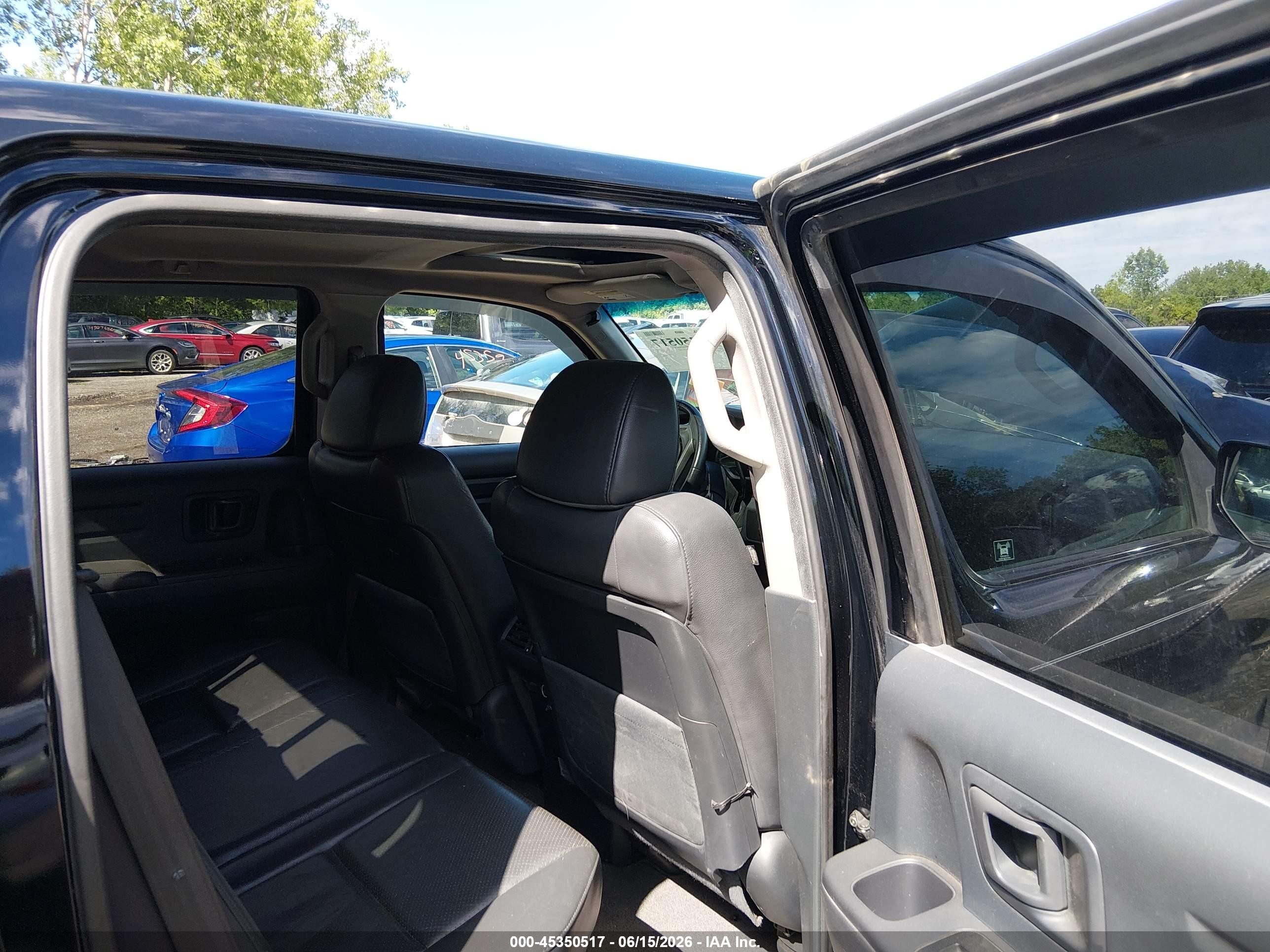 2011 Honda Ridgeline Rtl Black vin: 5FPYK1F5XBB453138