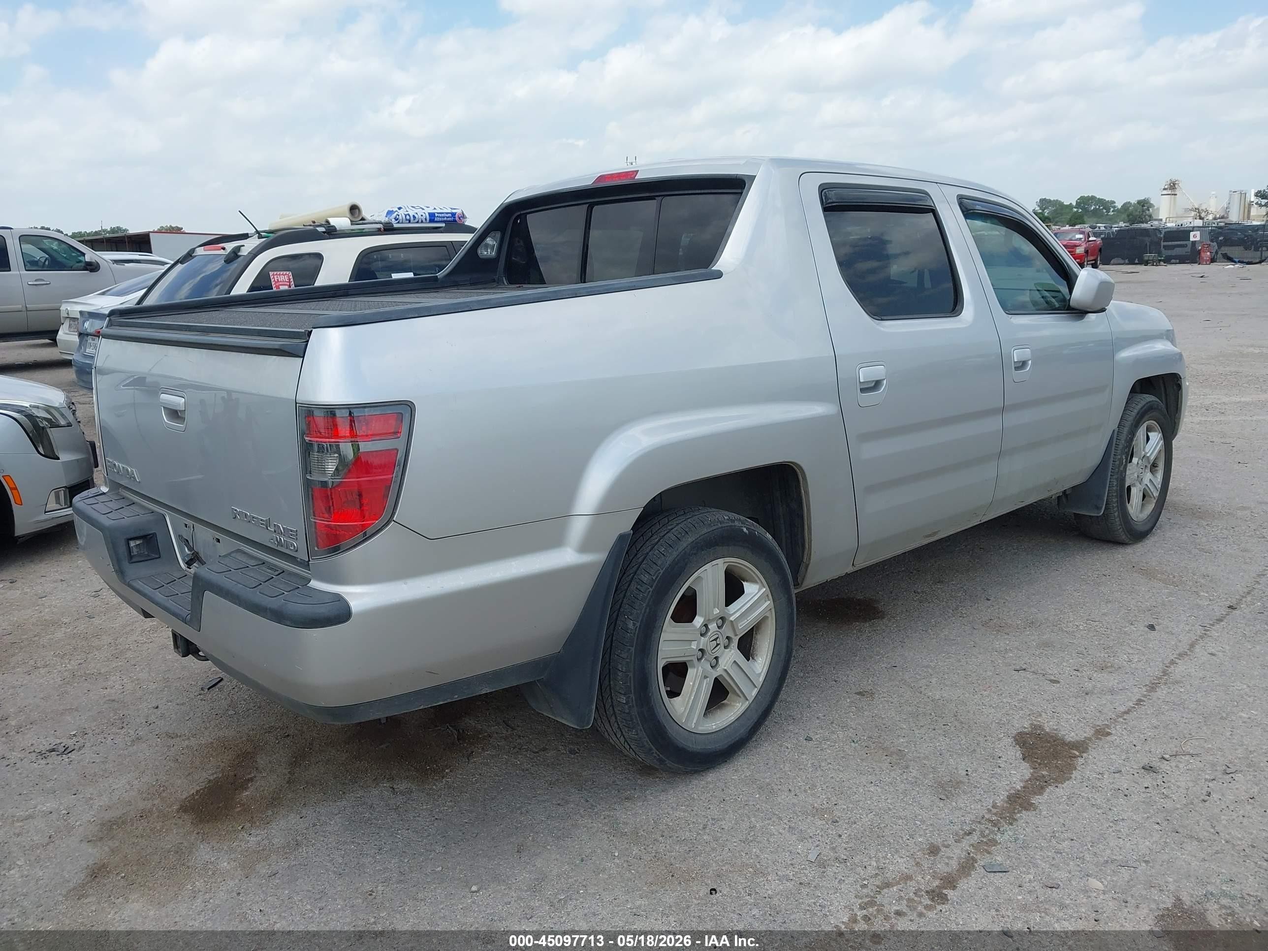 2012 Honda Ridgeline Rtl Серебряный vin: 5FPYK1F5XCB460379