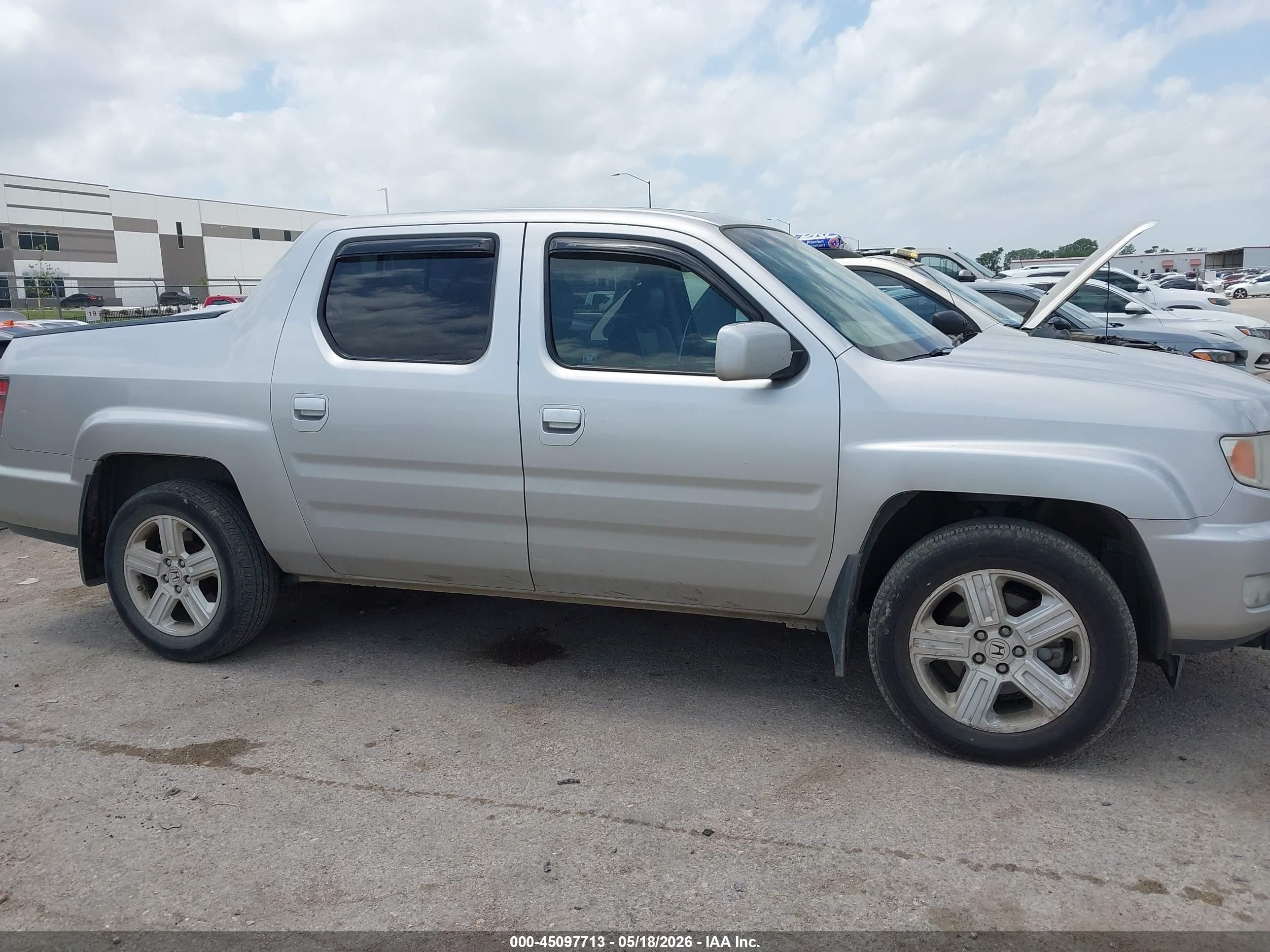 2012 Honda Ridgeline Rtl Серебряный vin: 5FPYK1F5XCB460379