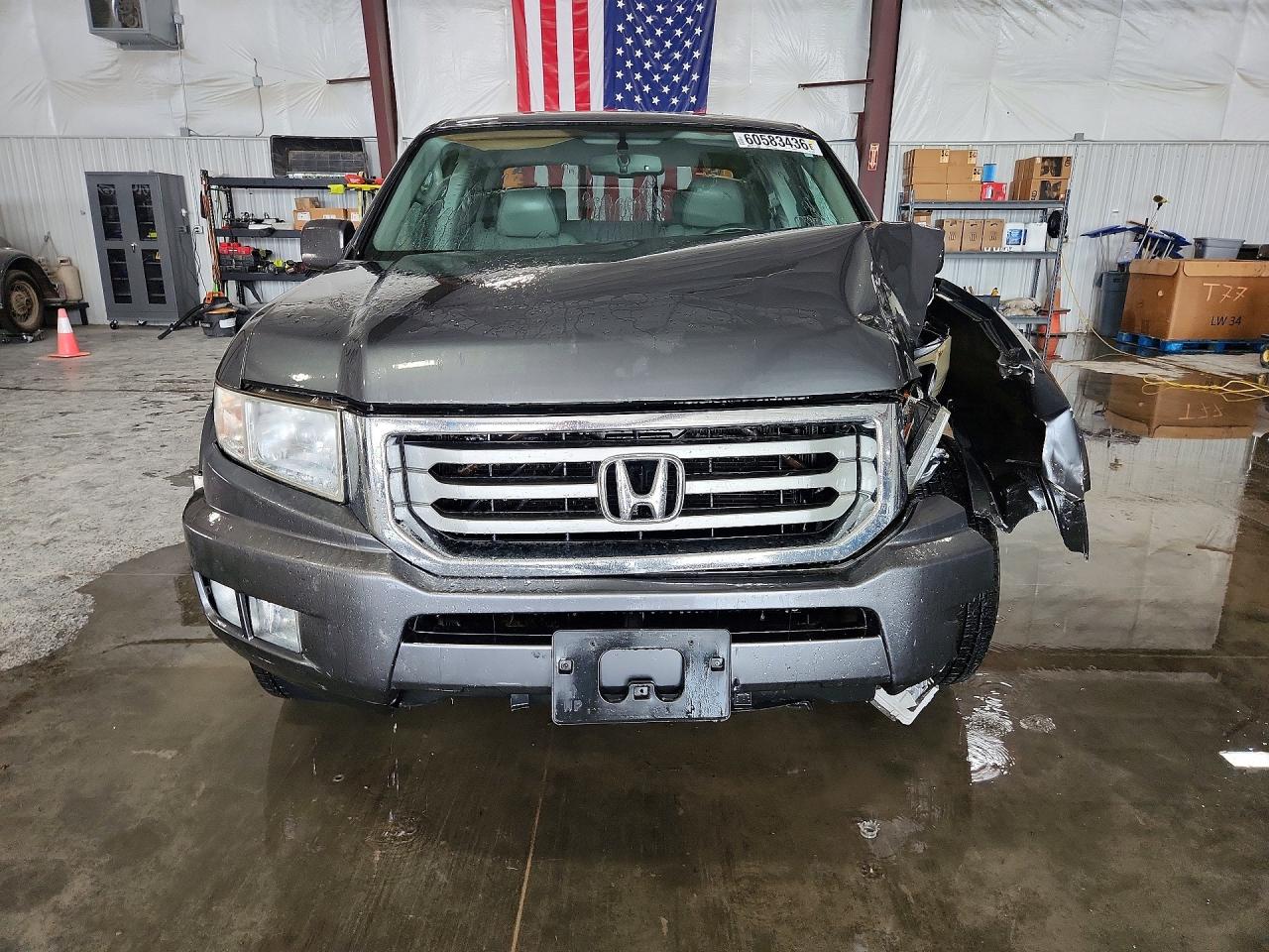 2013 Honda Ridgeline Rtl Gray vin: 5FPYK1F5XDB002603