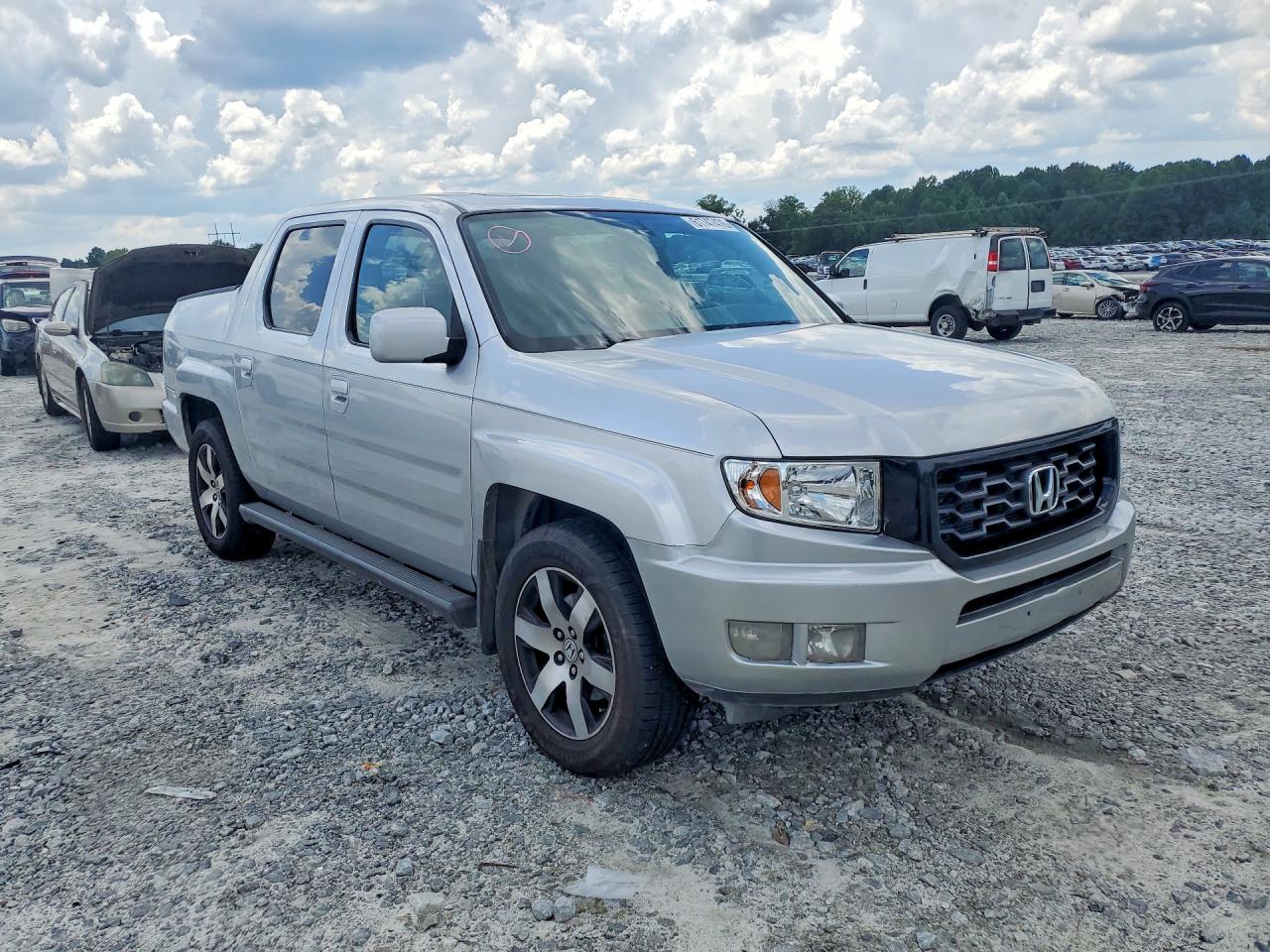 2014 Honda Ridgeline Rtl-s Silver vin: 5FPYK1F61EB007179