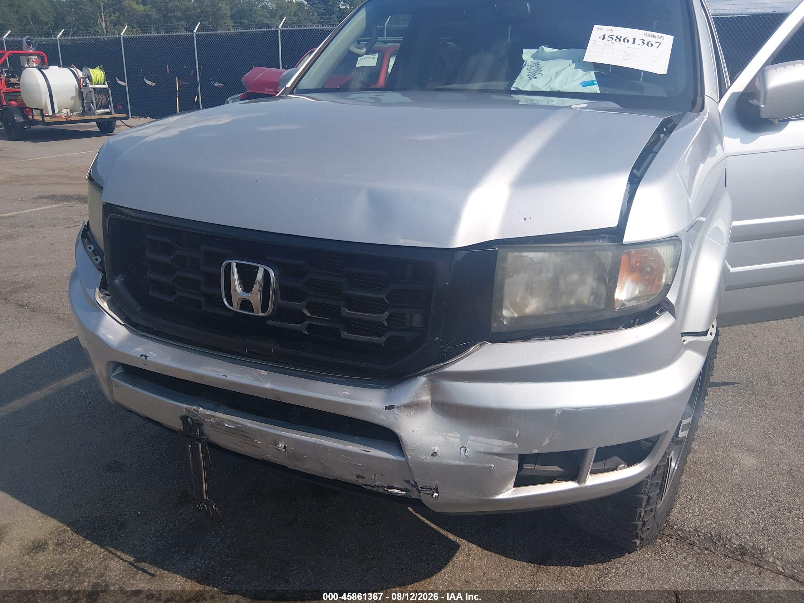 2014 Honda Ridgeline Se Silver vin: 5FPYK1F66EB009476