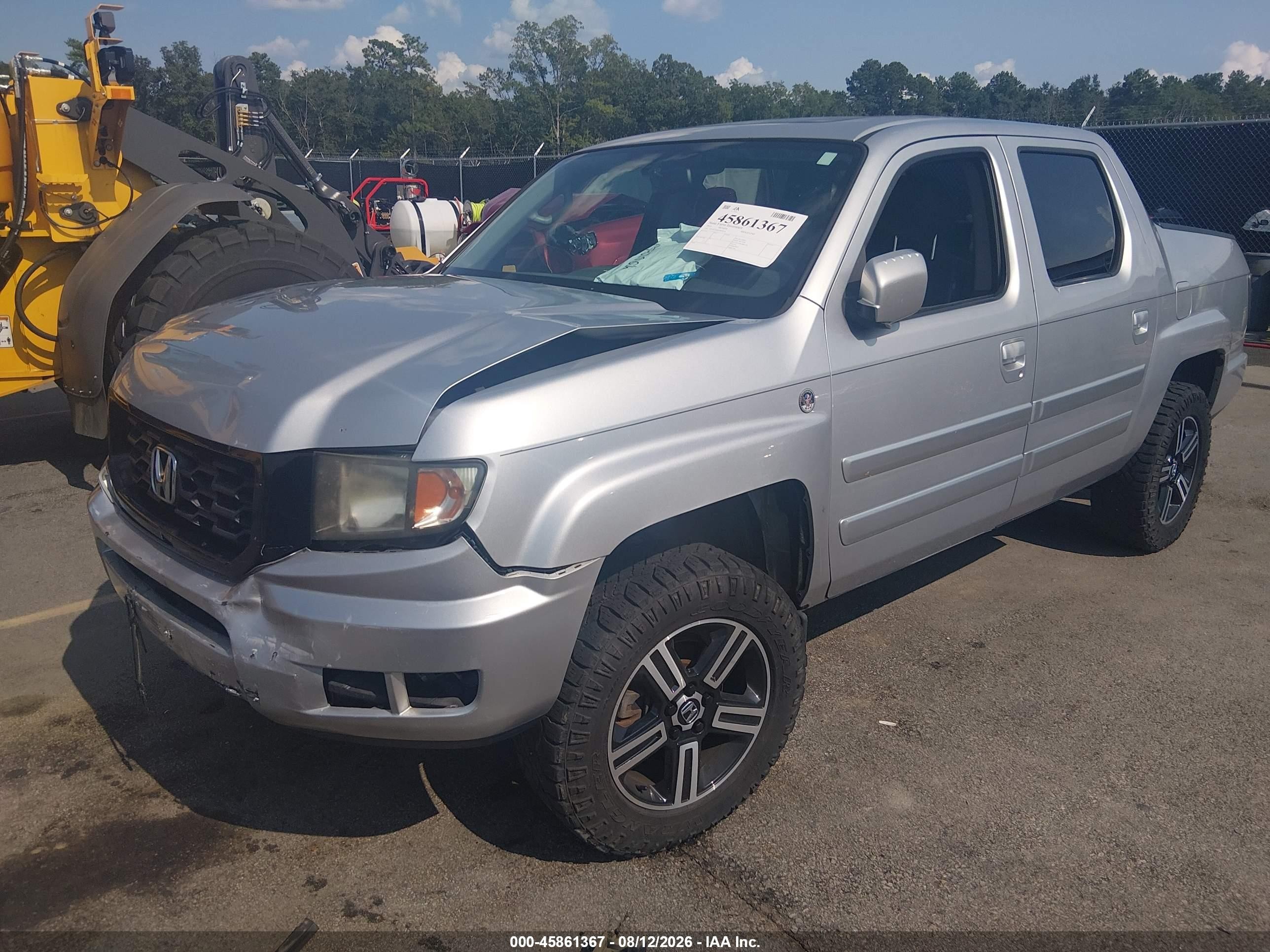 2014 Honda Ridgeline Se Silver vin: 5FPYK1F66EB009476