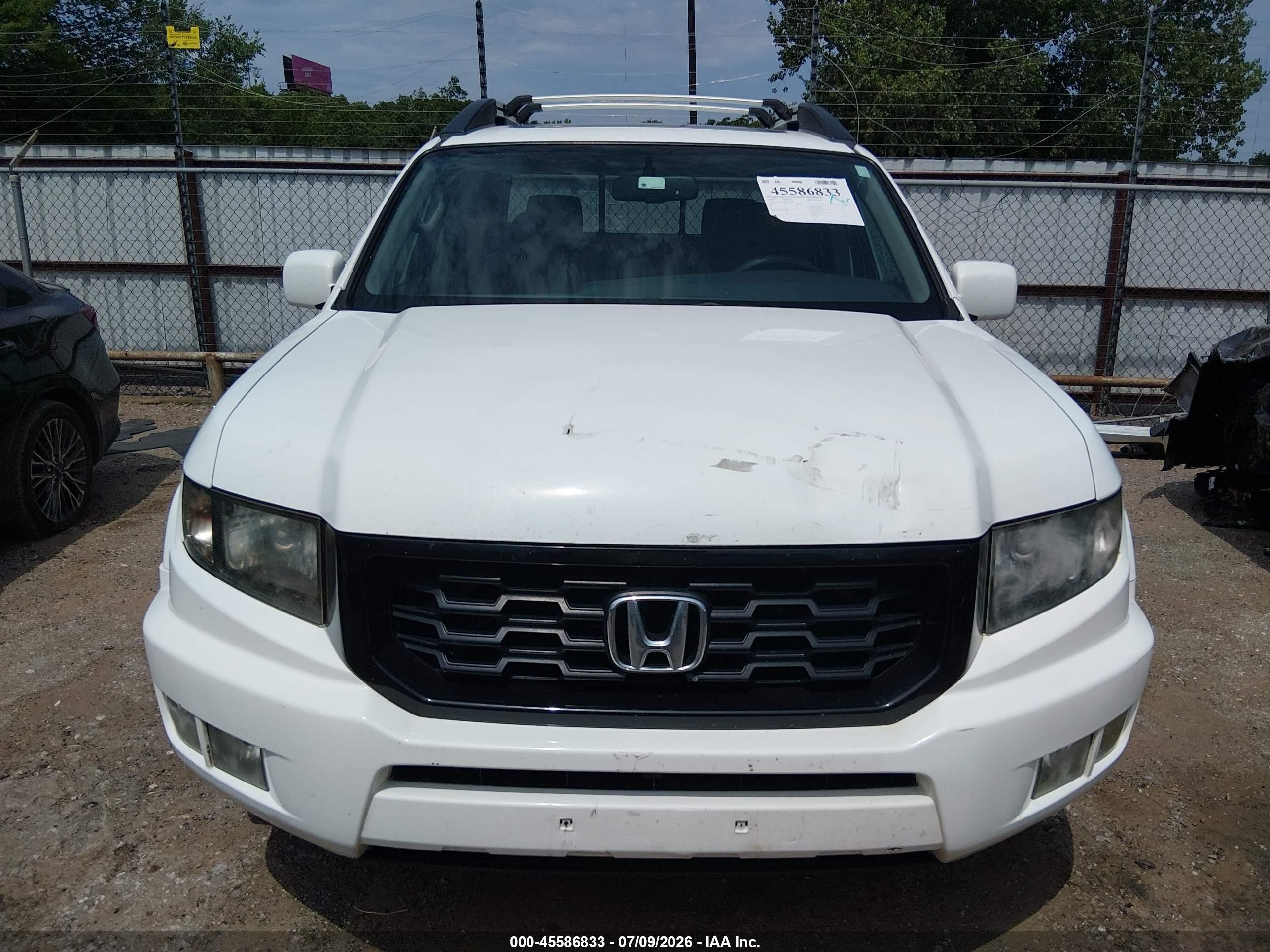 2014 Honda Ridgeline Se White vin: 5FPYK1F68EB013271