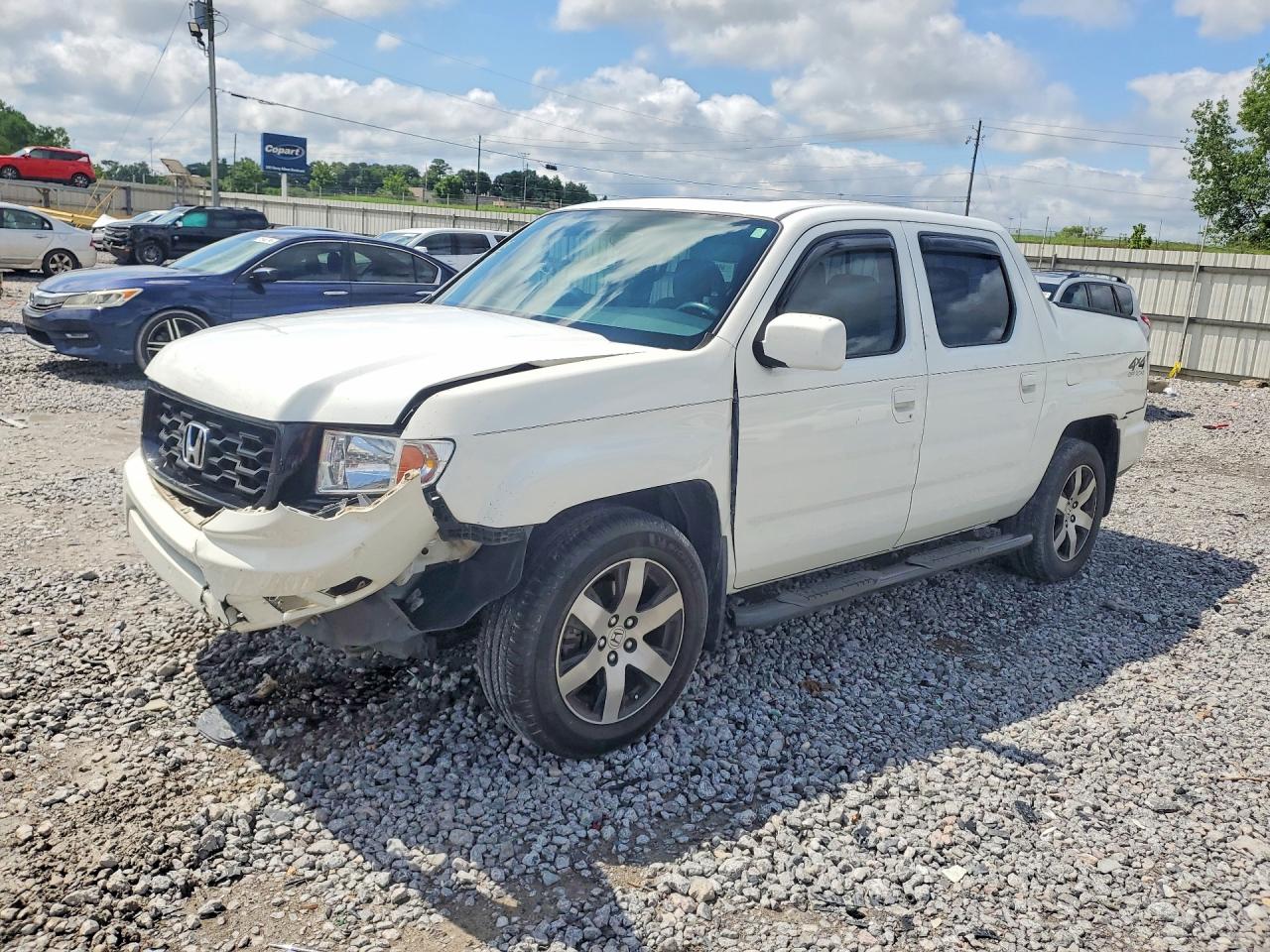 2014 Honda Ridgeline Rtl-s White vin: 5FPYK1F6XEB014048