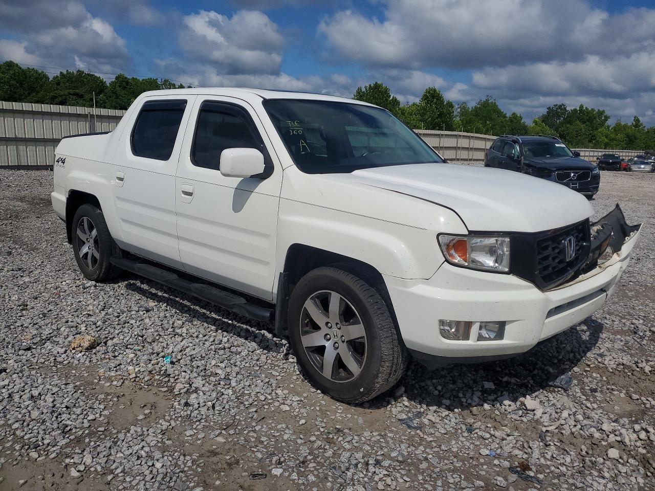 2014 Honda Ridgeline Rtl-s White vin: 5FPYK1F6XEB014048