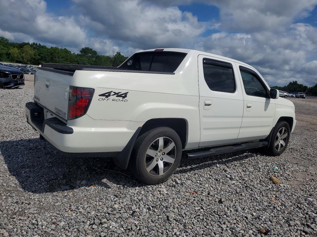 2014 Honda Ridgeline Rtl-s White vin: 5FPYK1F6XEB014048