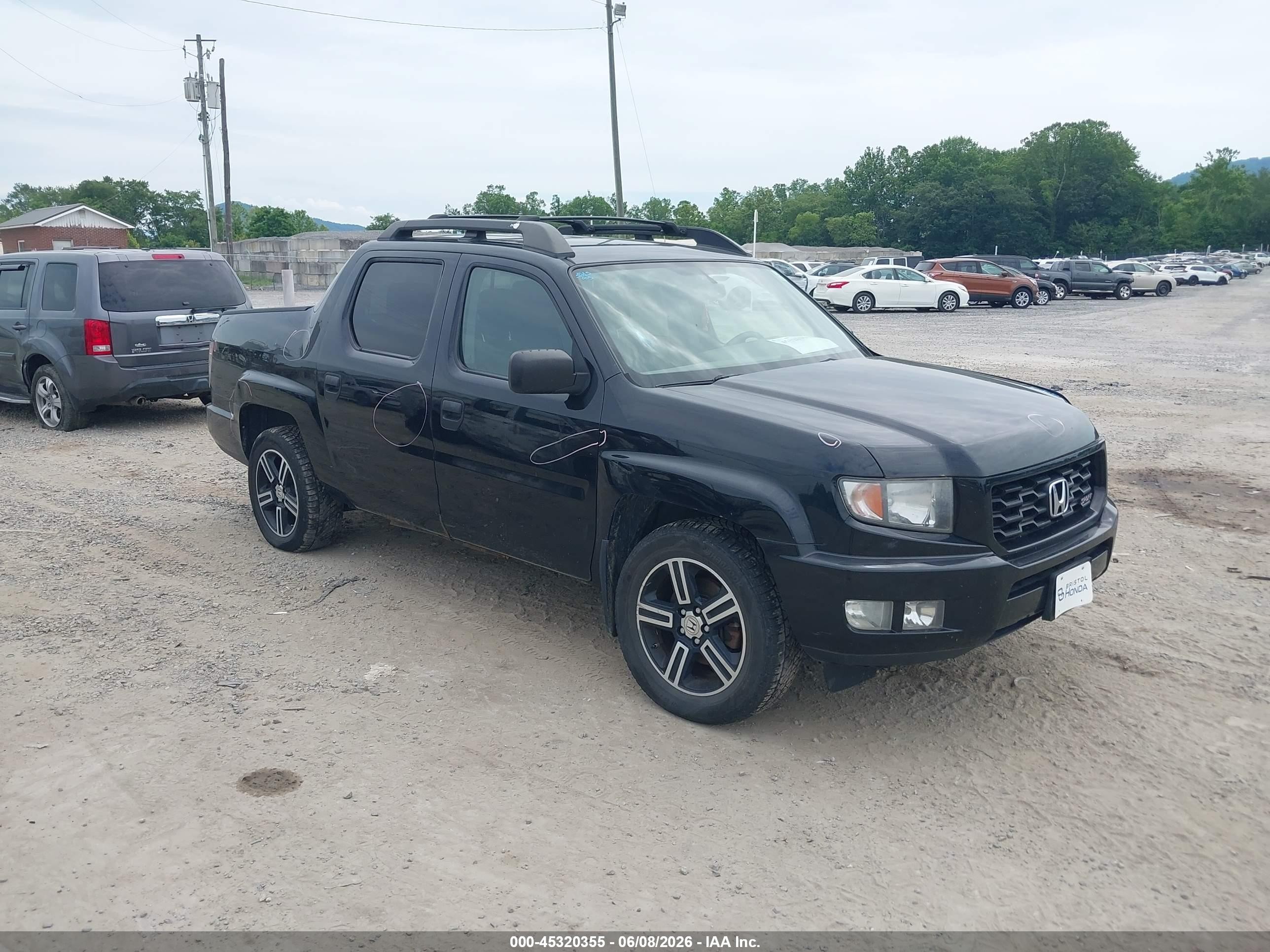 2014 Honda Ridgeline Sport Black vin: 5FPYK1F70EB001429