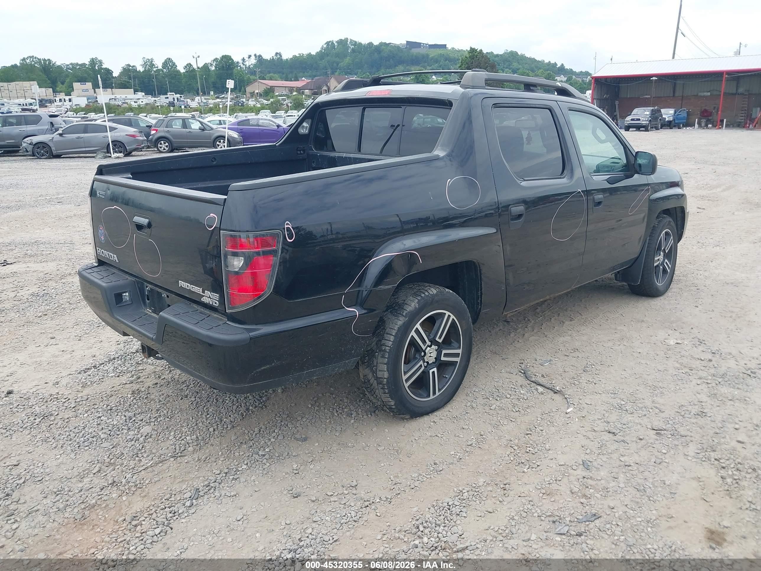 2014 Honda Ridgeline Sport Black vin: 5FPYK1F70EB001429