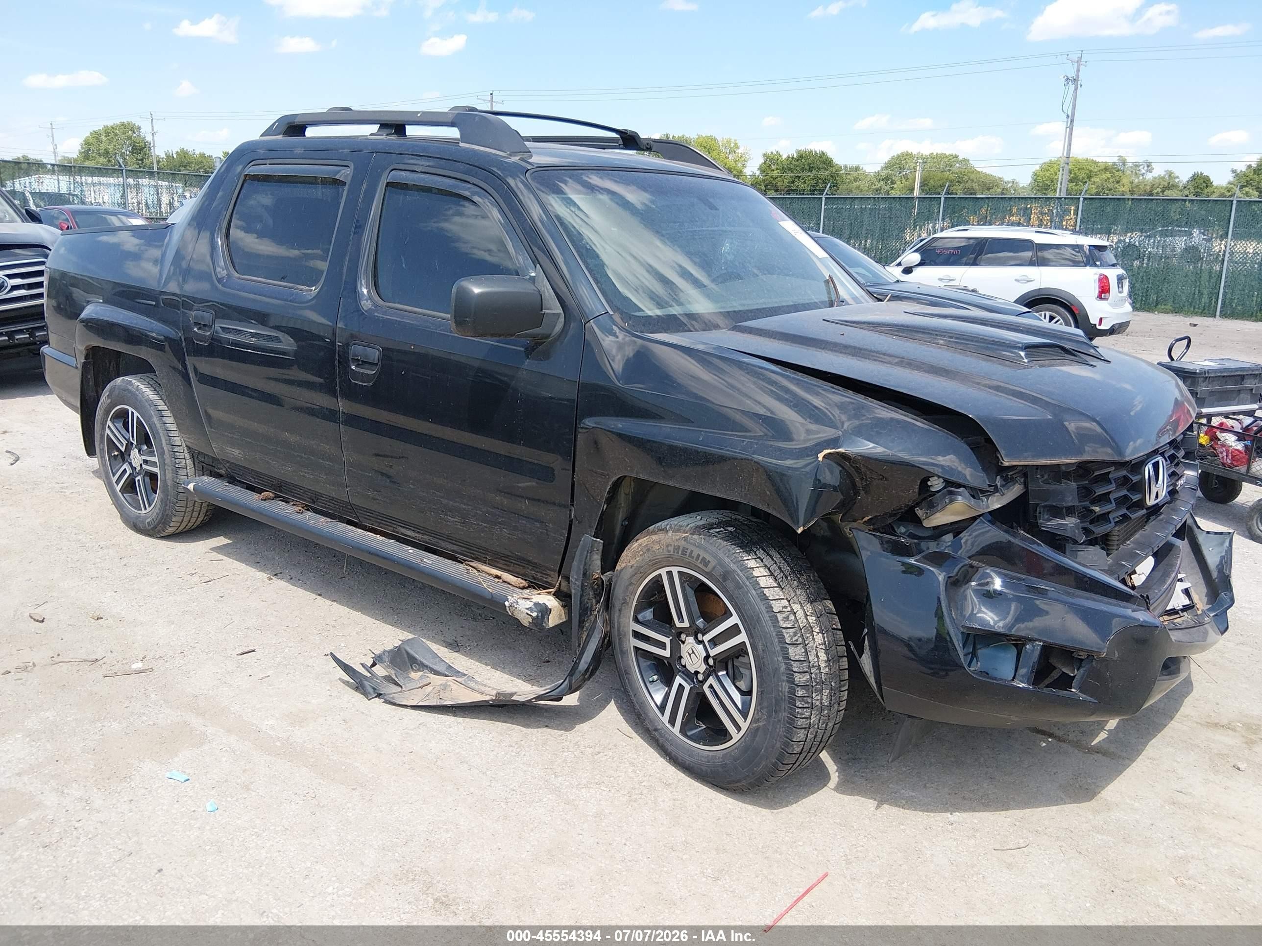 2012 Honda Ridgeline Sport Black vin: 5FPYK1F71CB455105