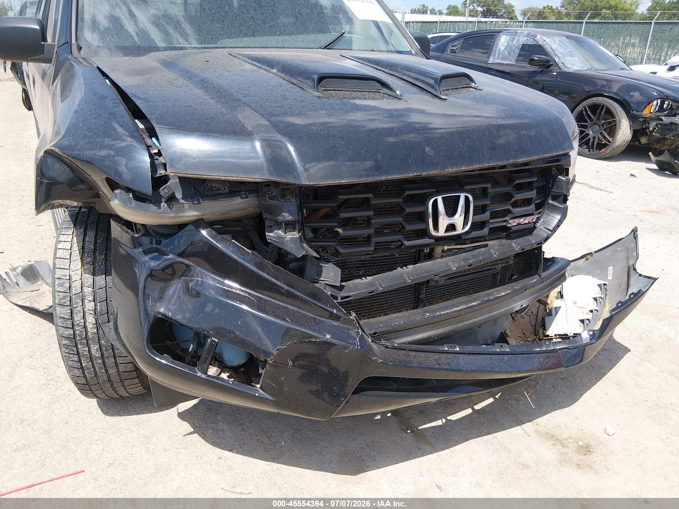 2012 Honda Ridgeline Sport Black vin: 5FPYK1F71CB455105
