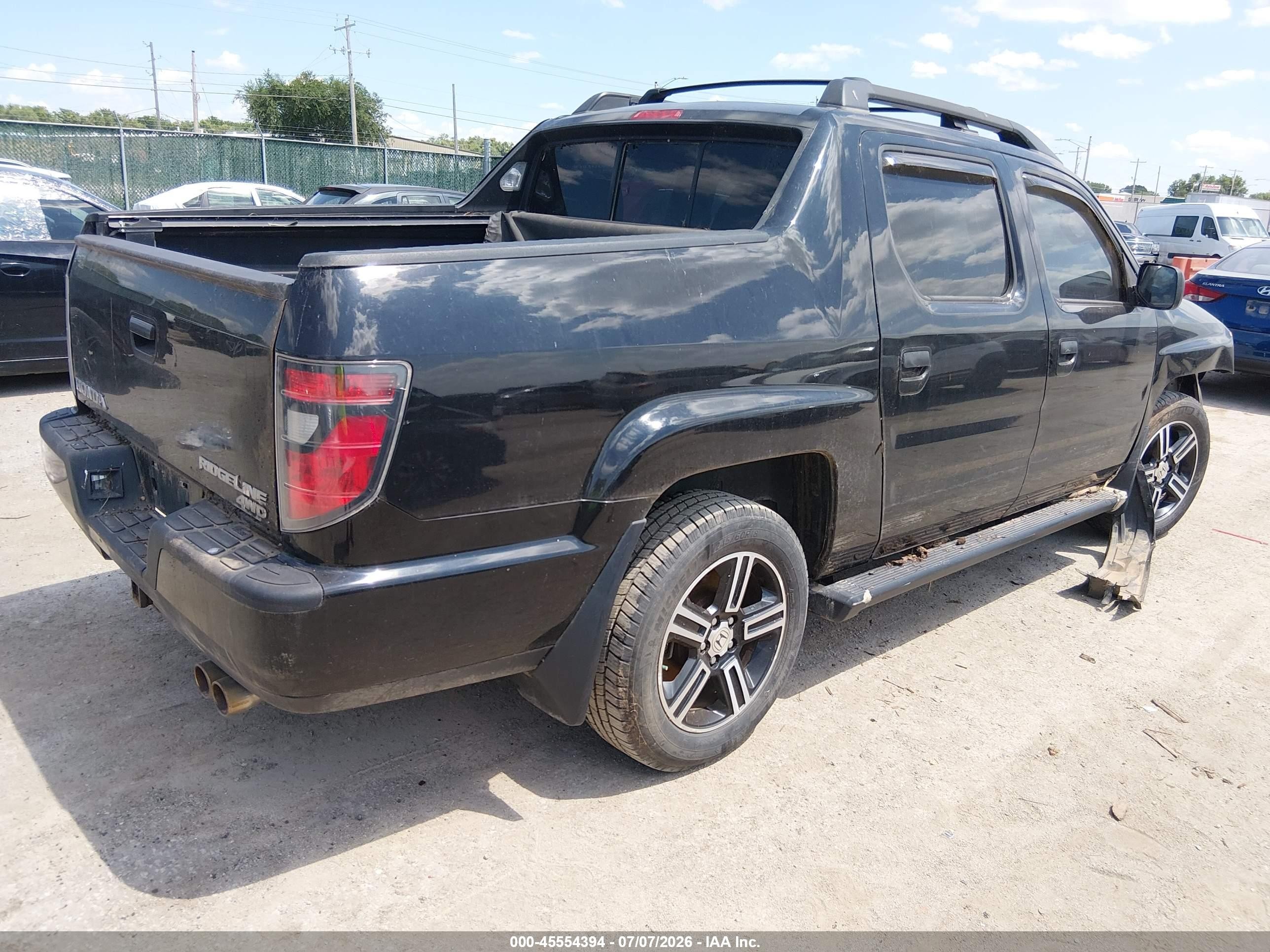 2012 Honda Ridgeline Sport Black vin: 5FPYK1F71CB455105