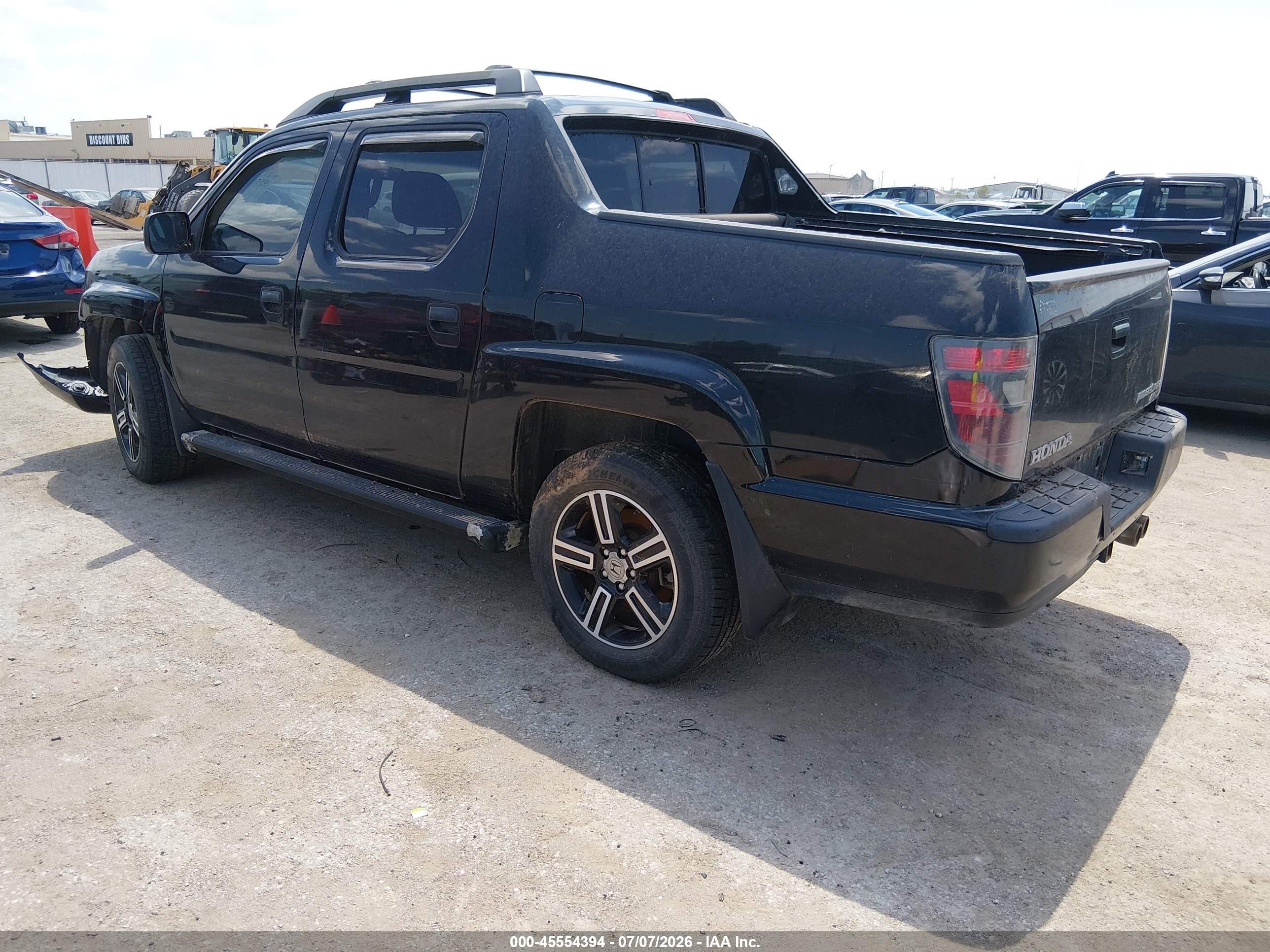 2012 Honda Ridgeline Sport Black vin: 5FPYK1F71CB455105
