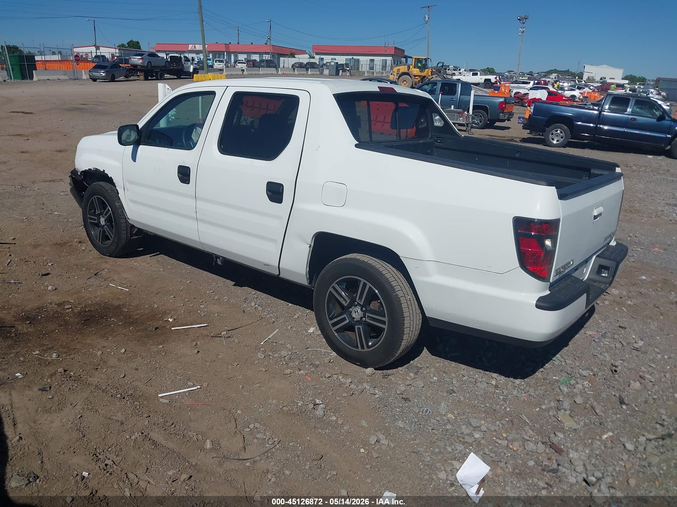 2014 Honda Ridgeline Sport Белый vin: 5FPYK1F71EB013945