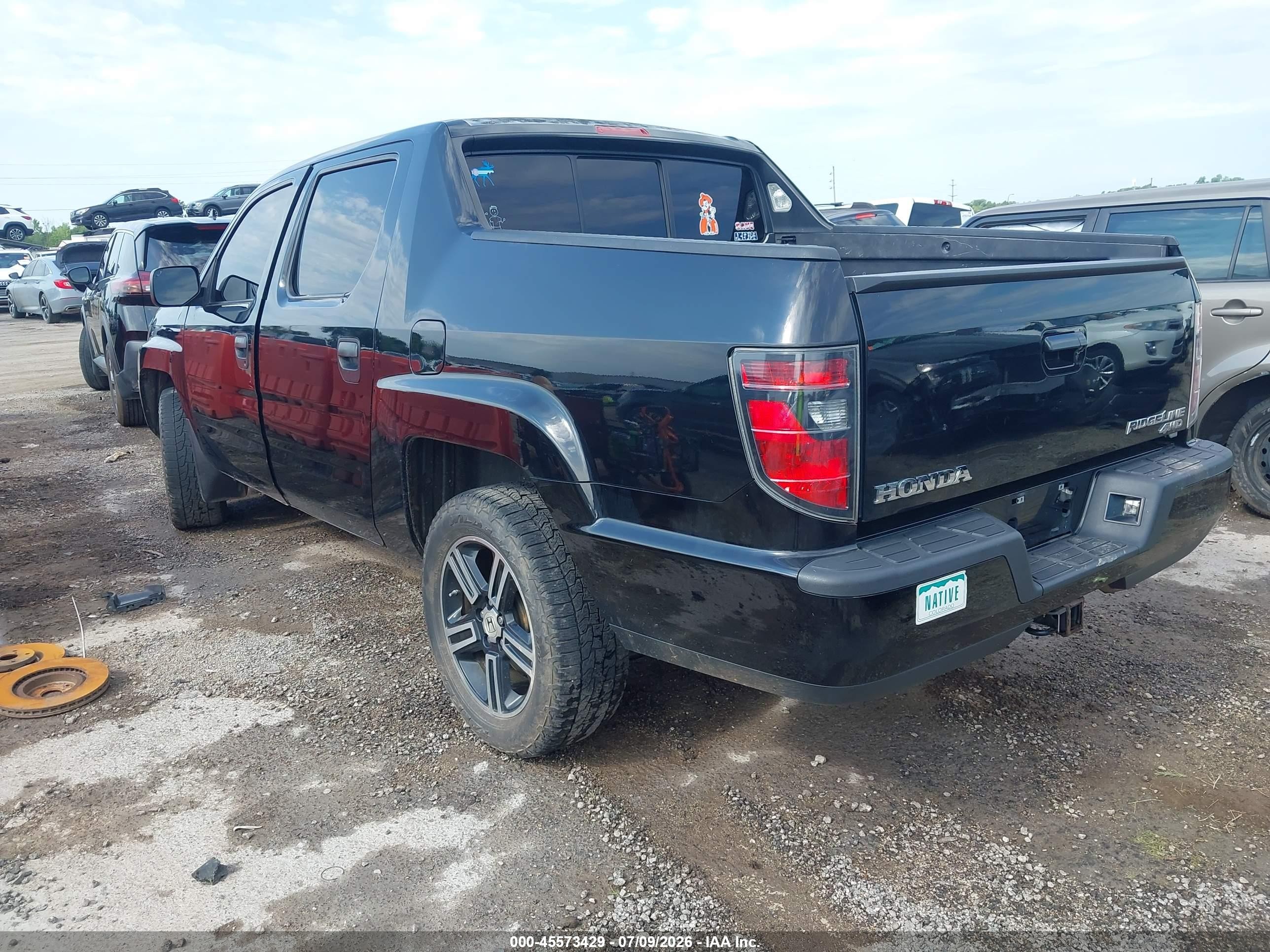 2013 Honda Ridgeline Sport Black vin: 5FPYK1F72DB016402