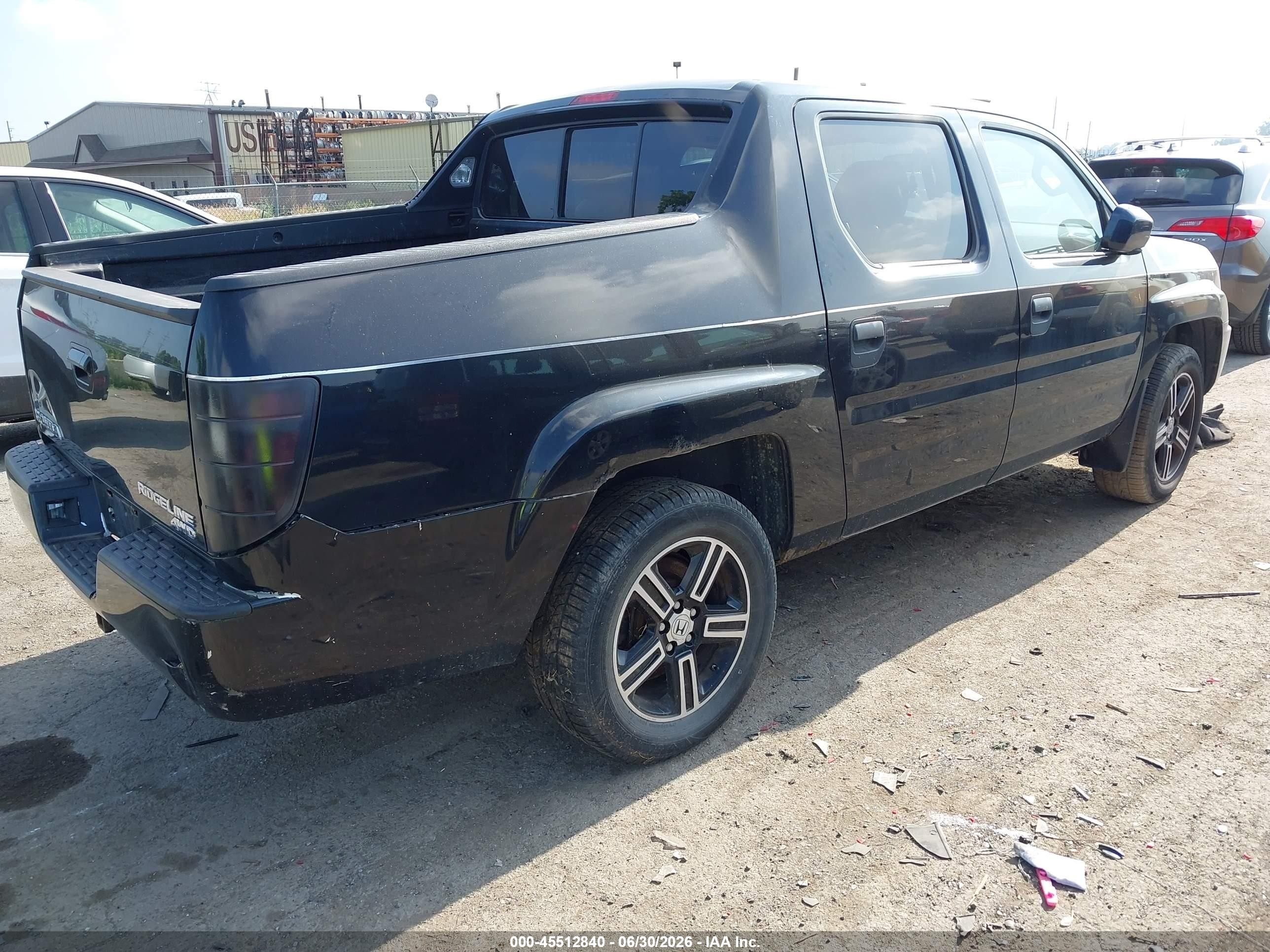 2014 Honda Ridgeline Sport Black vin: 5FPYK1F73EB011811