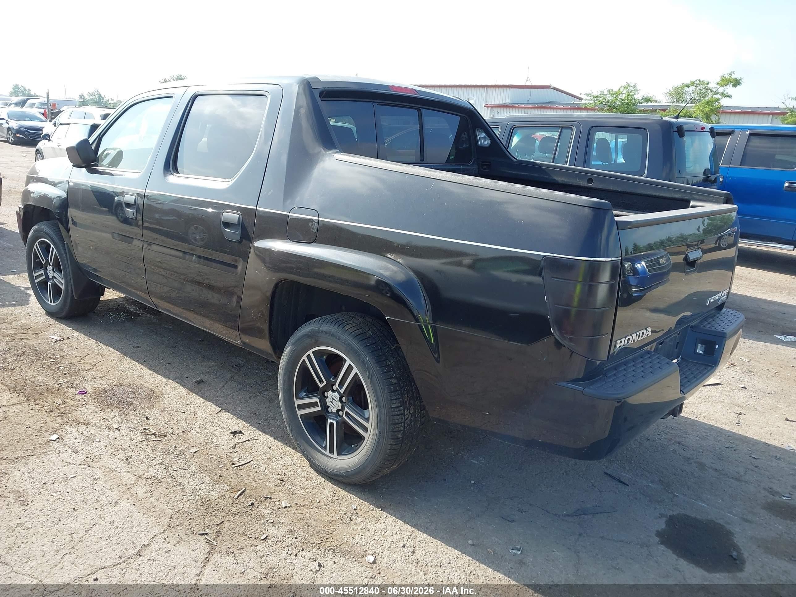 2014 Honda Ridgeline Sport Black vin: 5FPYK1F73EB011811