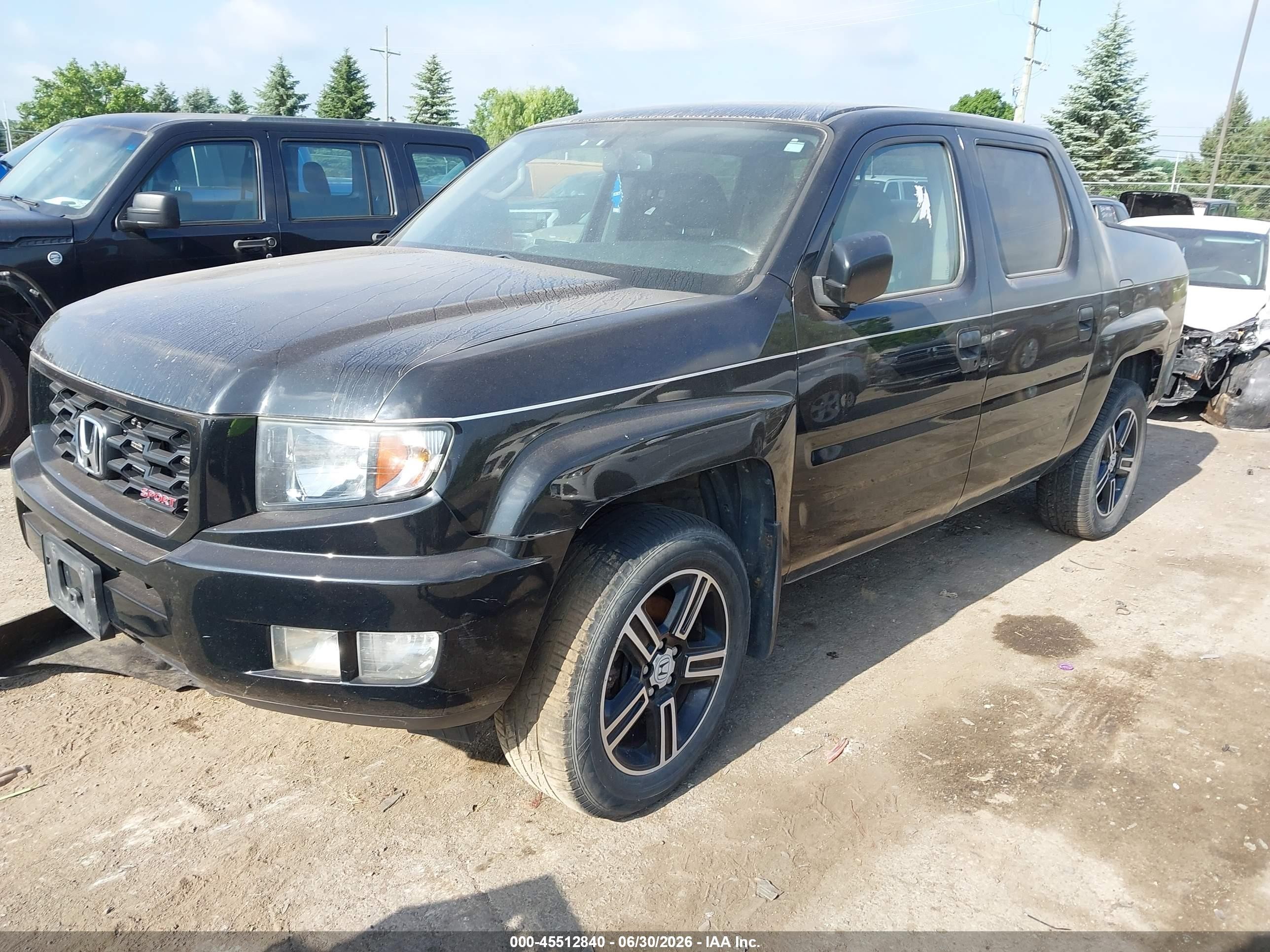 2014 Honda Ridgeline Sport Black vin: 5FPYK1F73EB011811