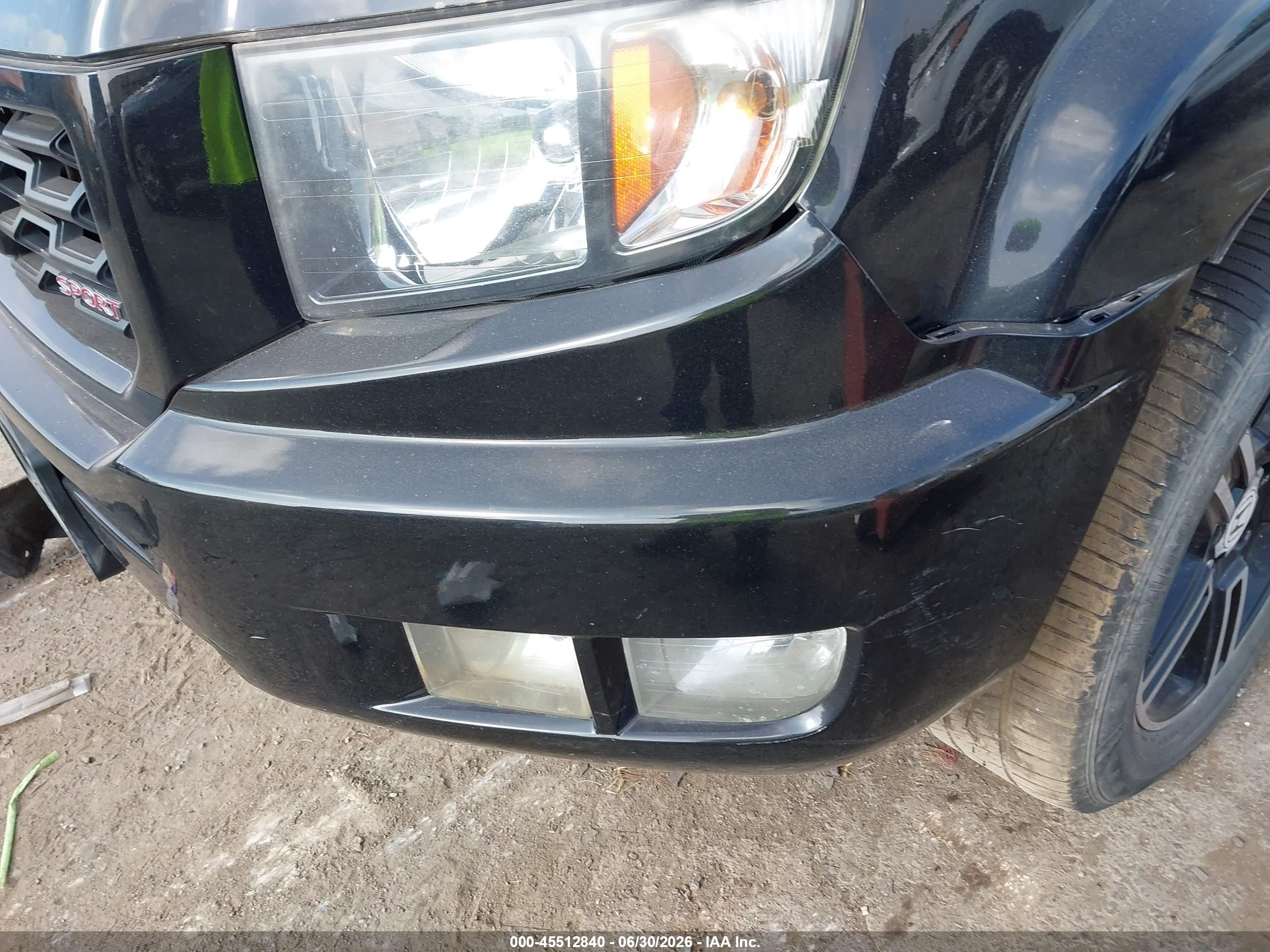 2014 Honda Ridgeline Sport Black vin: 5FPYK1F73EB011811