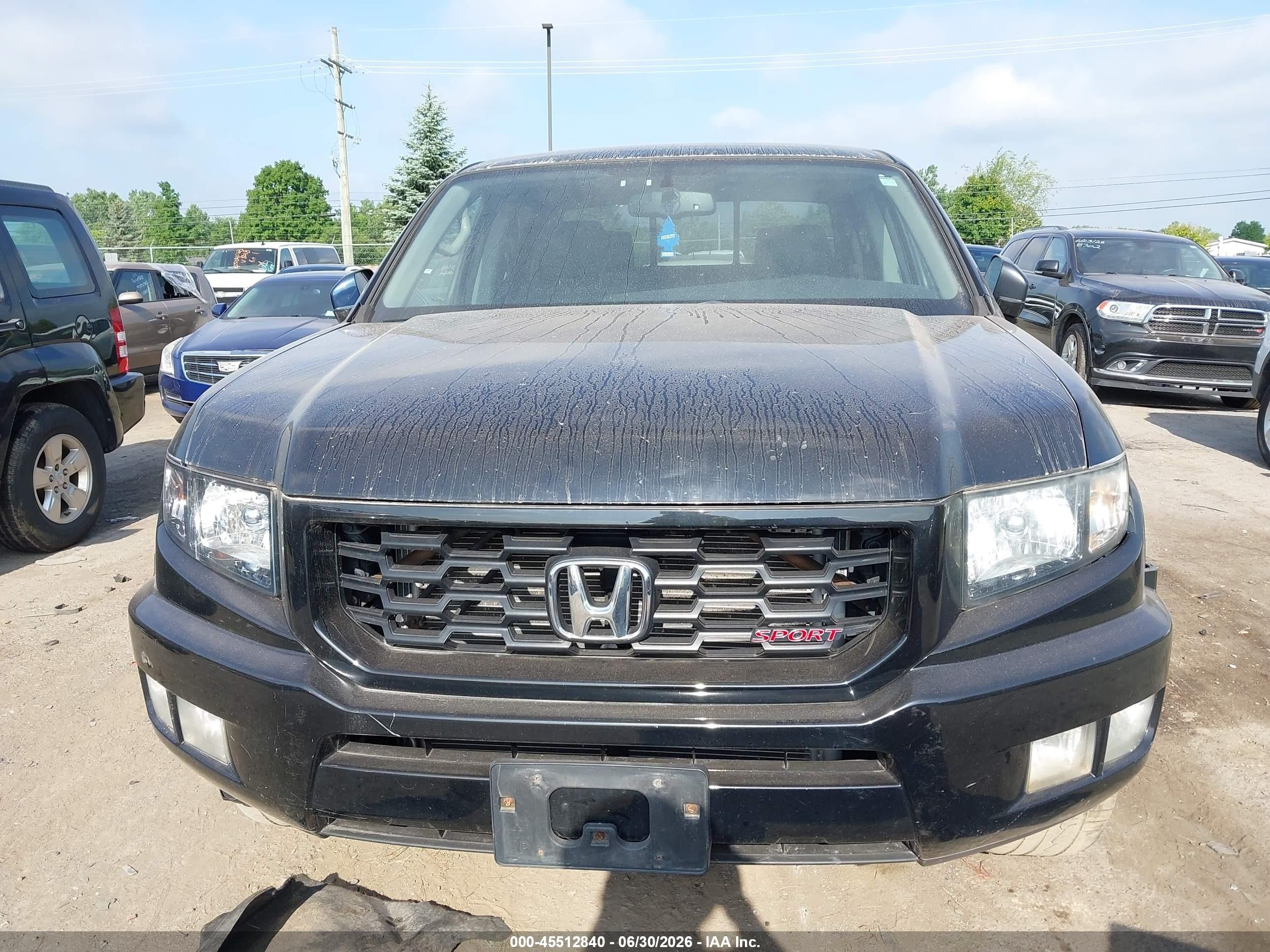 2014 Honda Ridgeline Sport Black vin: 5FPYK1F73EB011811