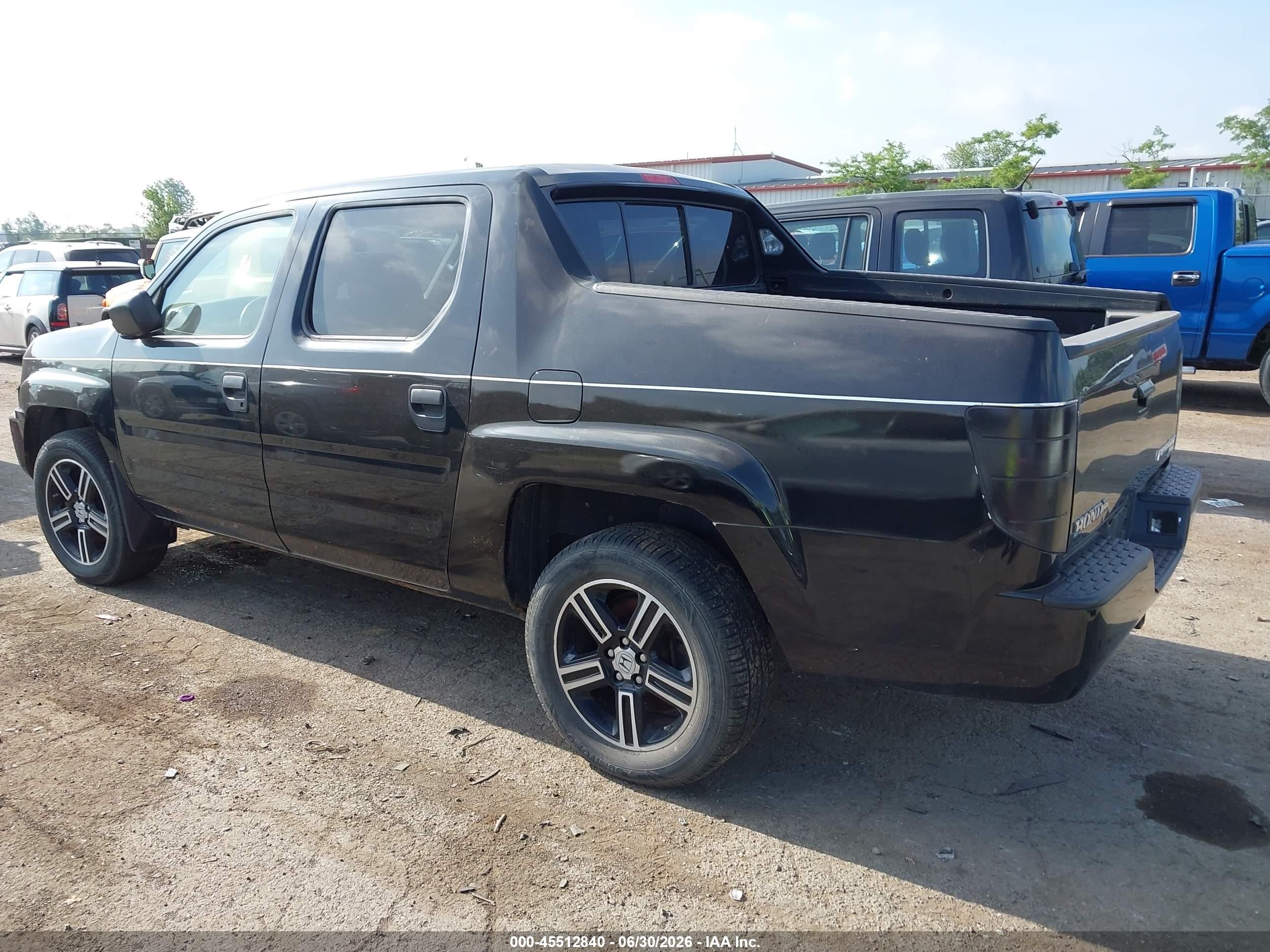 2014 Honda Ridgeline Sport Black vin: 5FPYK1F73EB011811