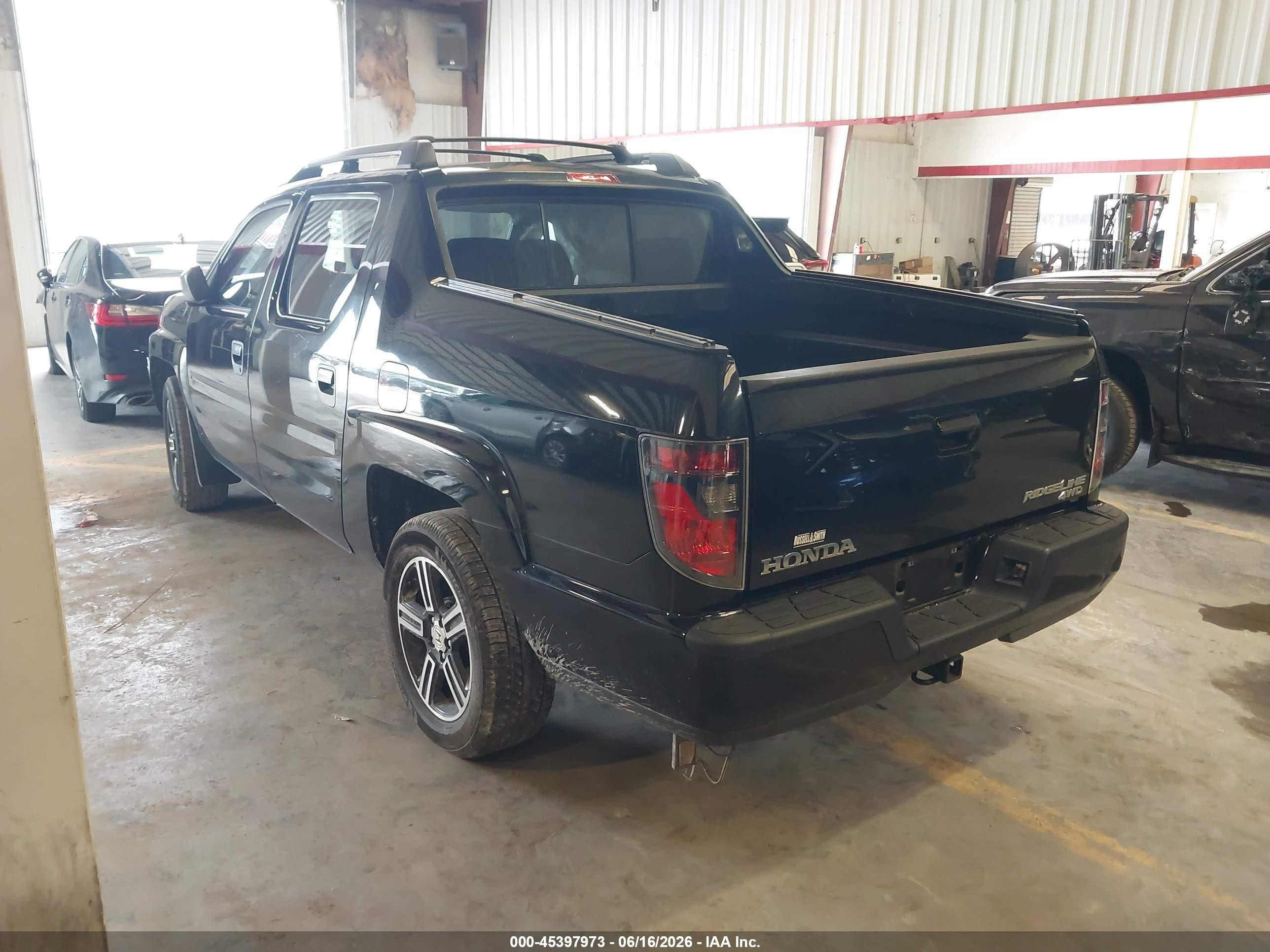 2014 Honda Ridgeline Sport Black vin: 5FPYK1F75EB003029