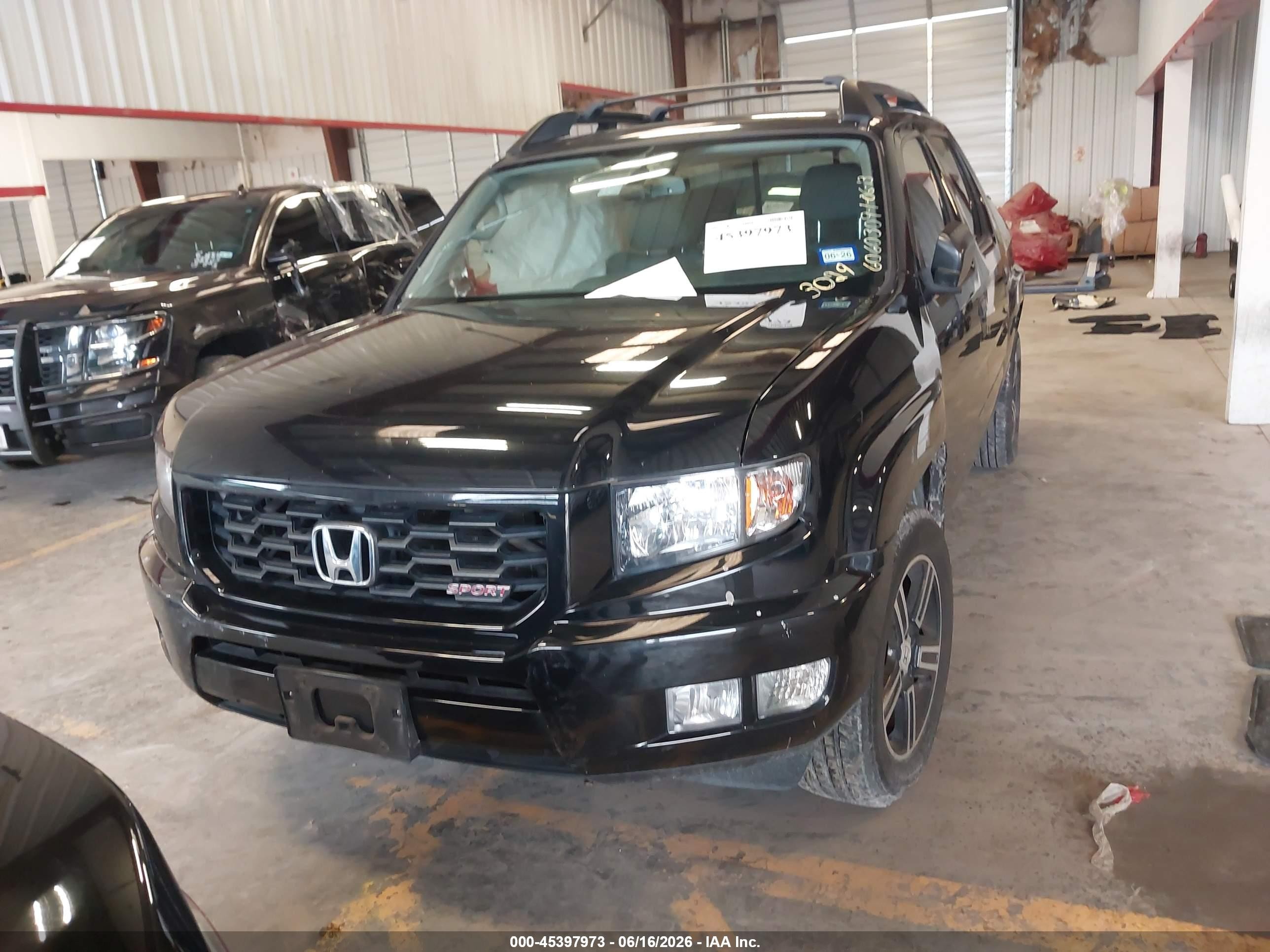 2014 Honda Ridgeline Sport Black vin: 5FPYK1F75EB003029