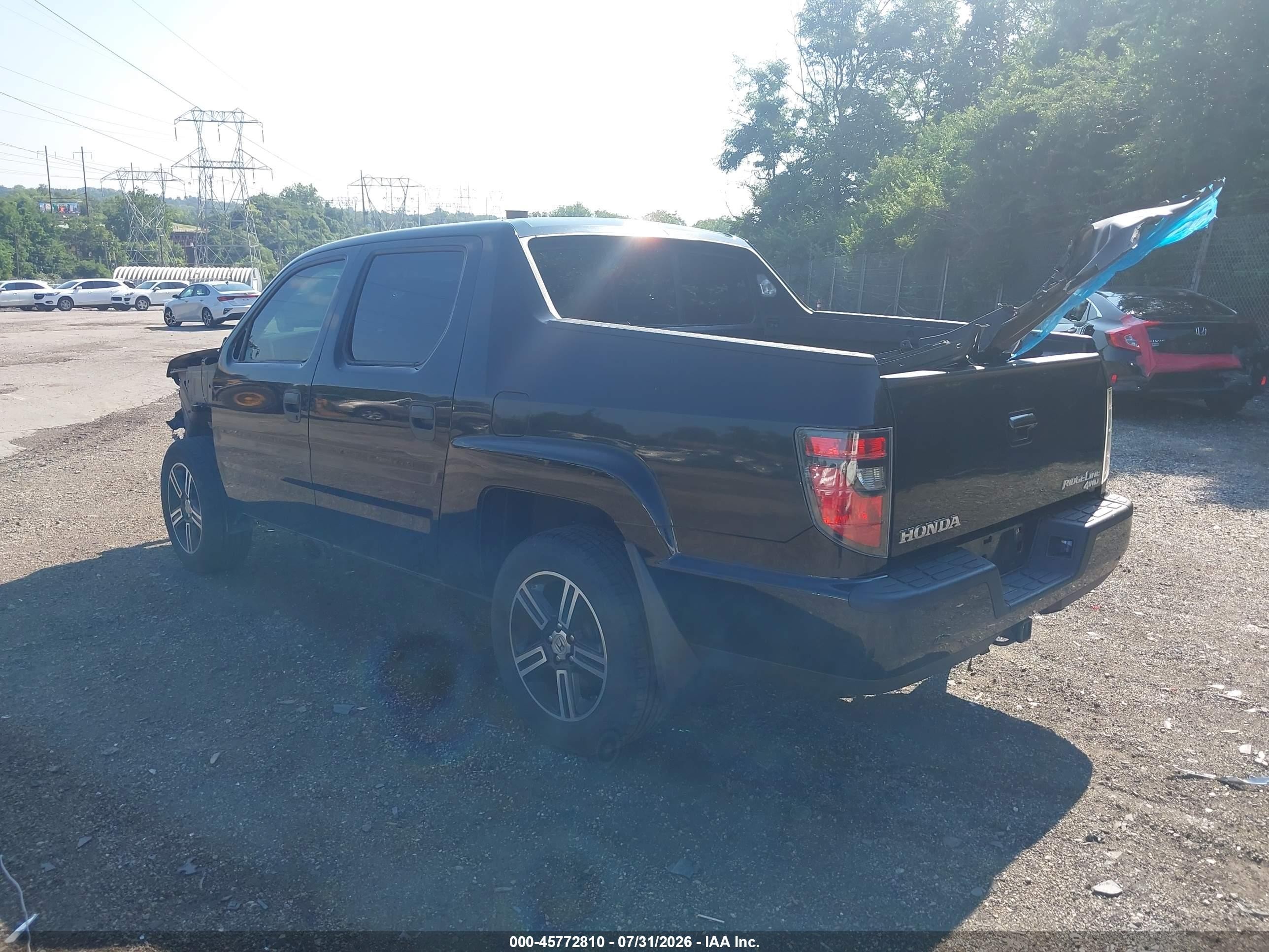 2013 Honda Ridgeline Sport Black vin: 5FPYK1F76DB008349