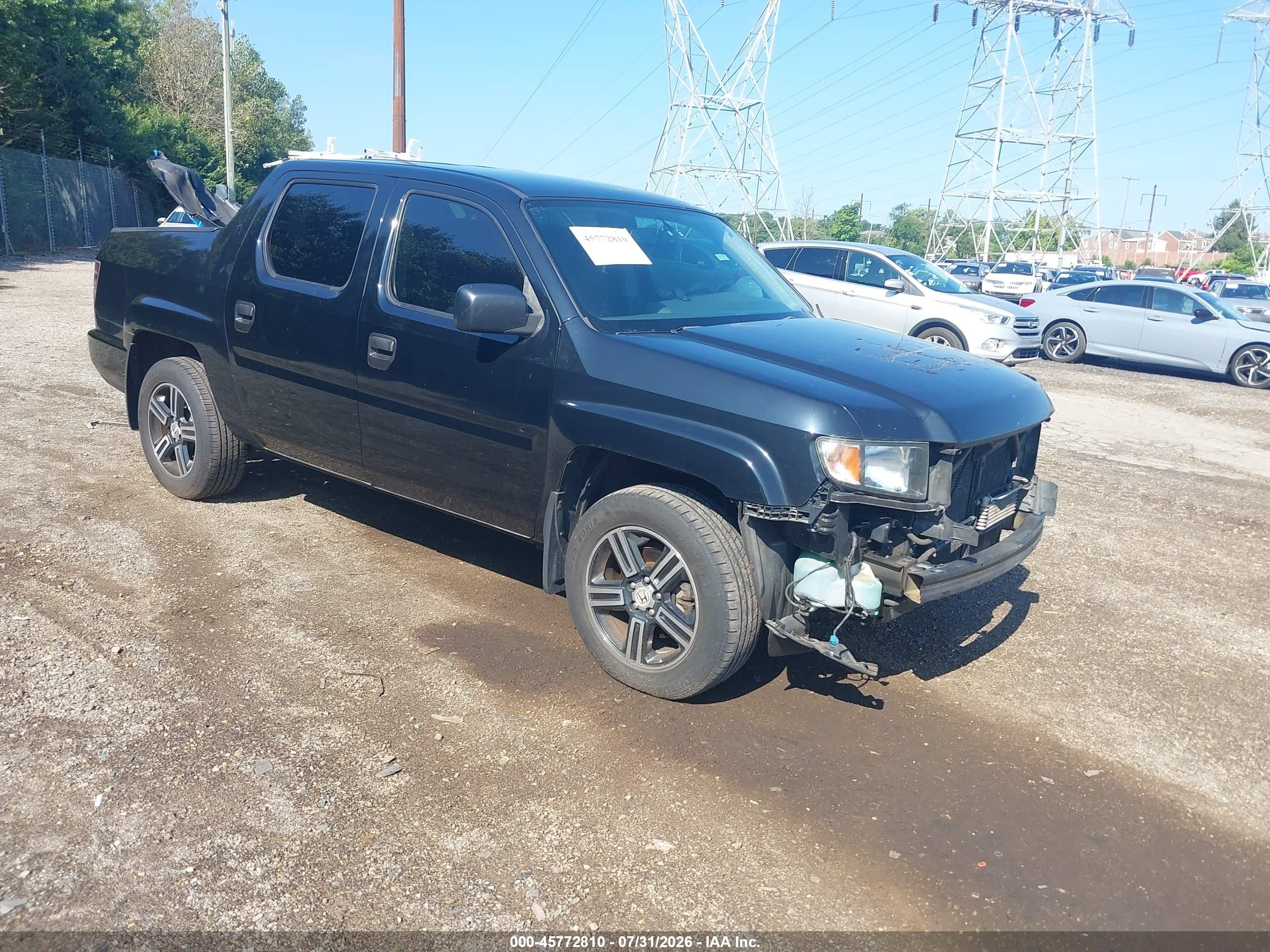 2013 Honda Ridgeline Sport Black vin: 5FPYK1F76DB008349
