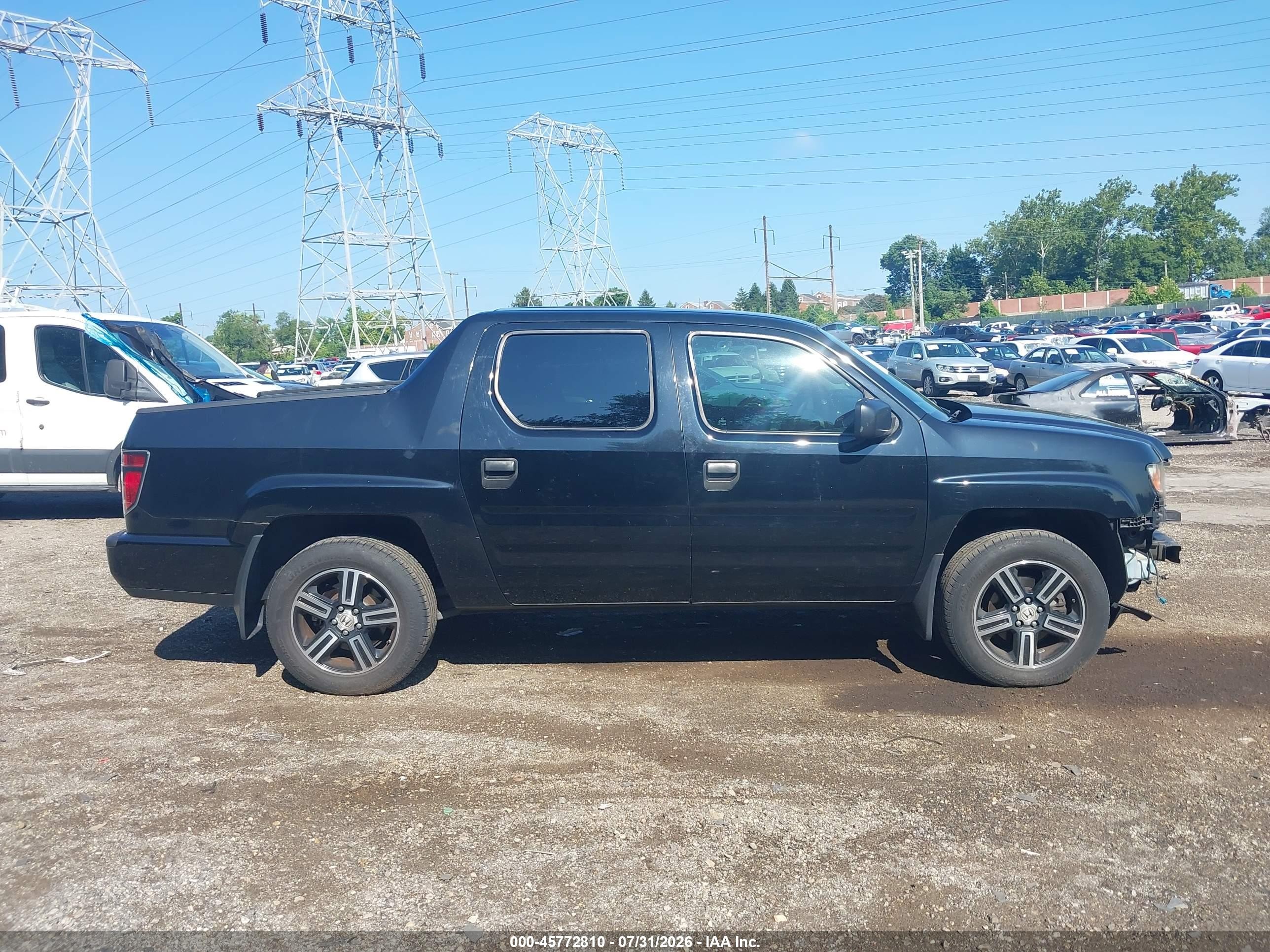 2013 Honda Ridgeline Sport Black vin: 5FPYK1F76DB008349
