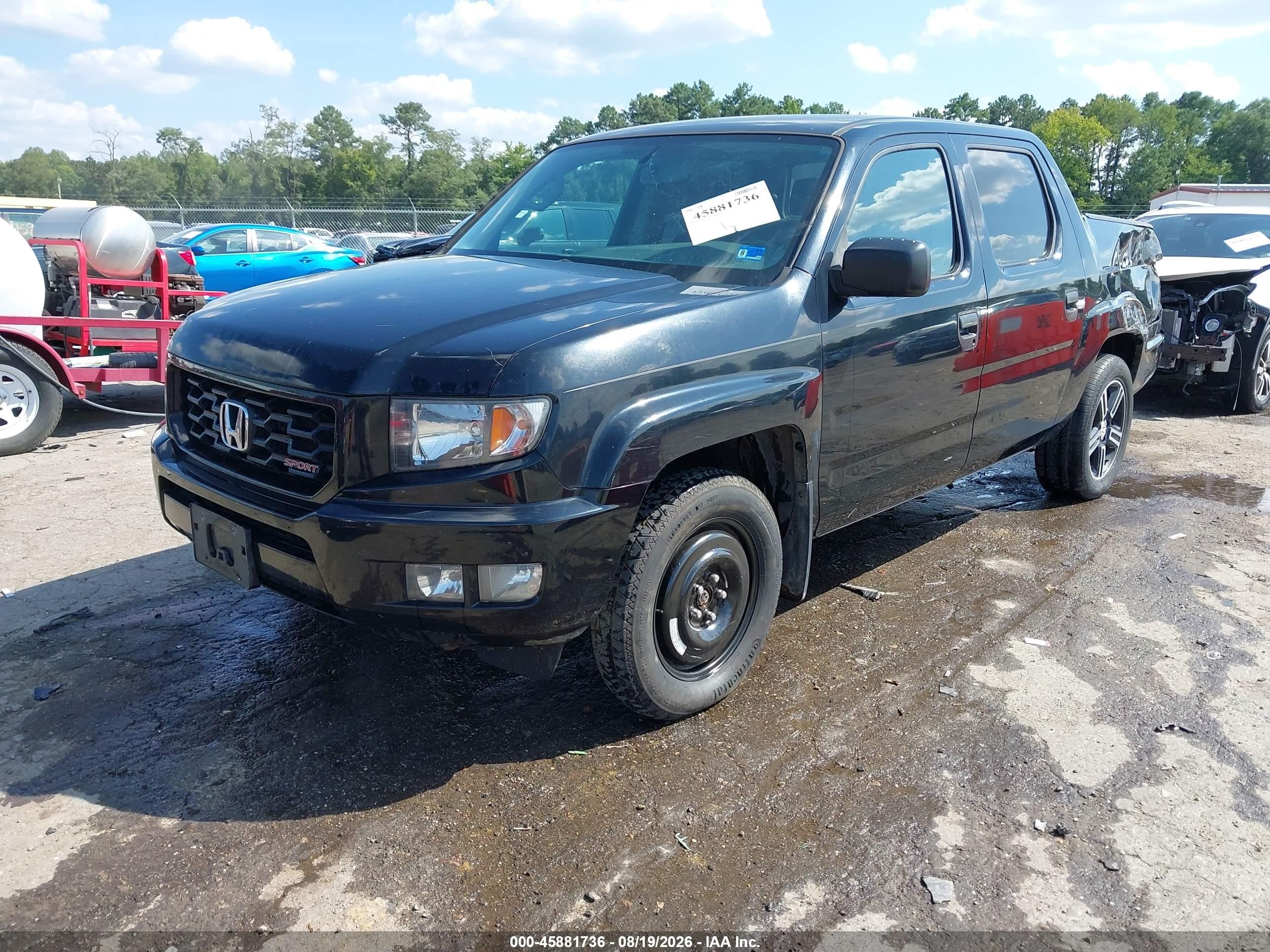 2014 Honda Ridgeline Sport Black vin: 5FPYK1F76EB007672
