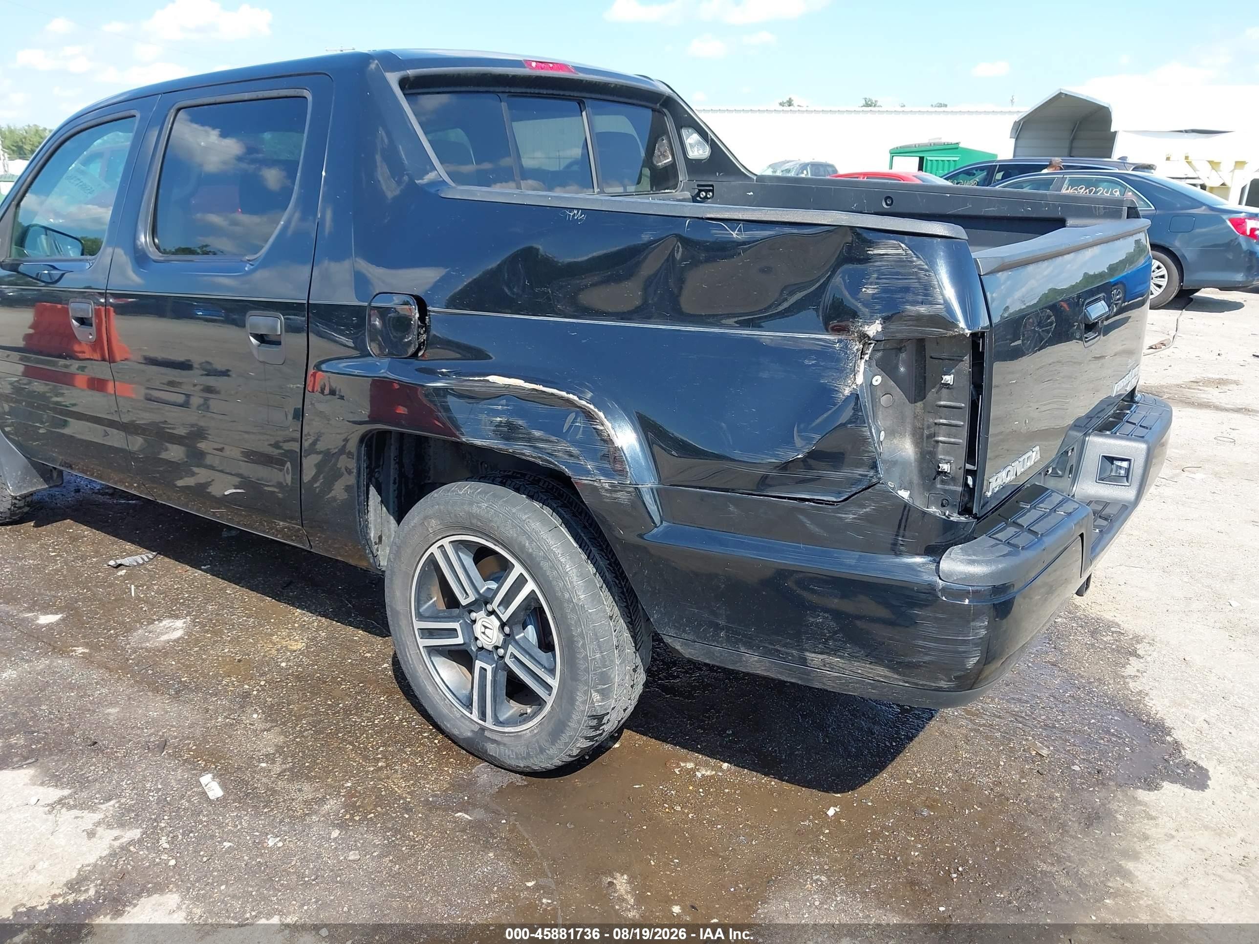 2014 Honda Ridgeline Sport Black vin: 5FPYK1F76EB007672