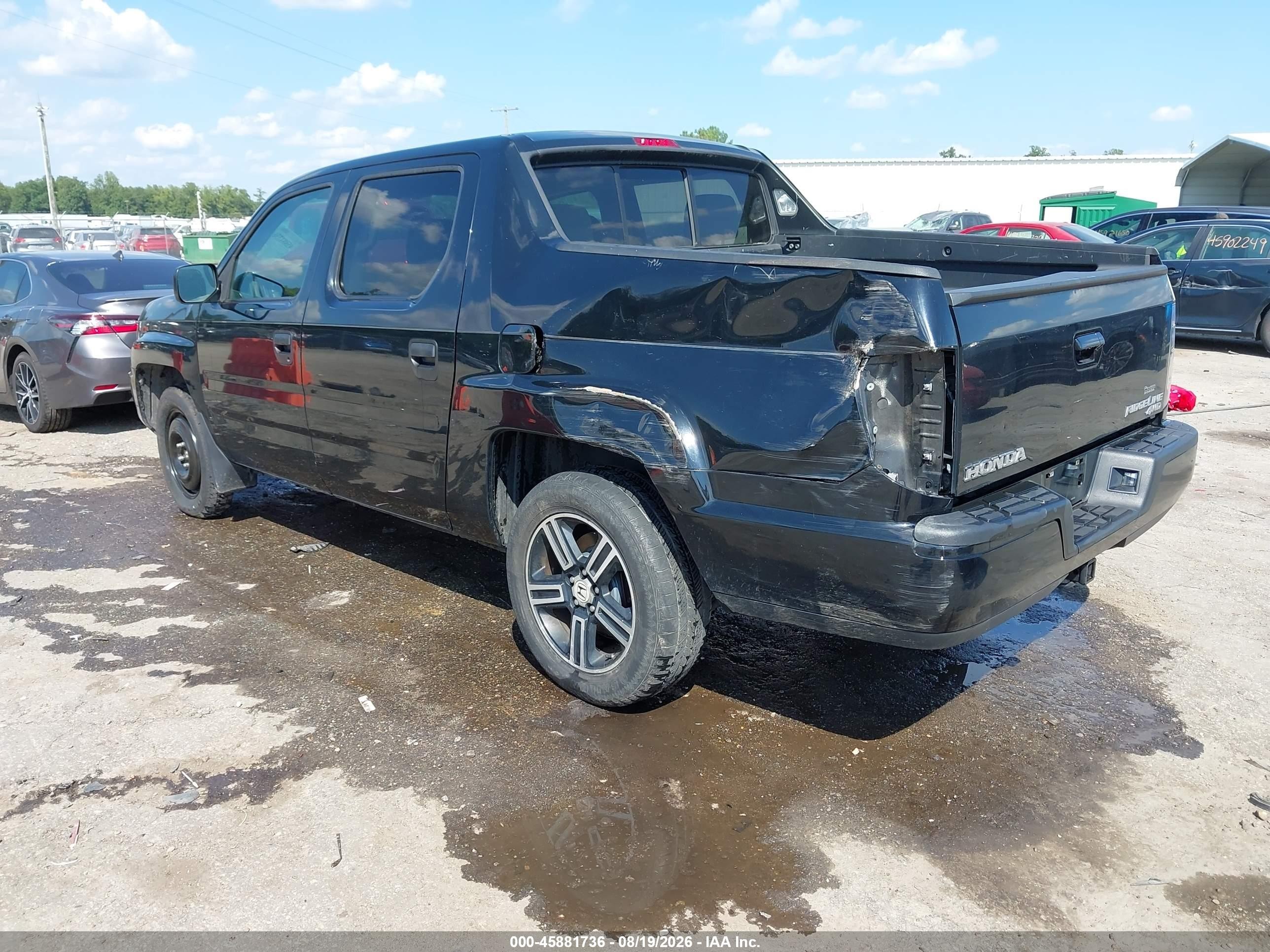 2014 Honda Ridgeline Sport Black vin: 5FPYK1F76EB007672