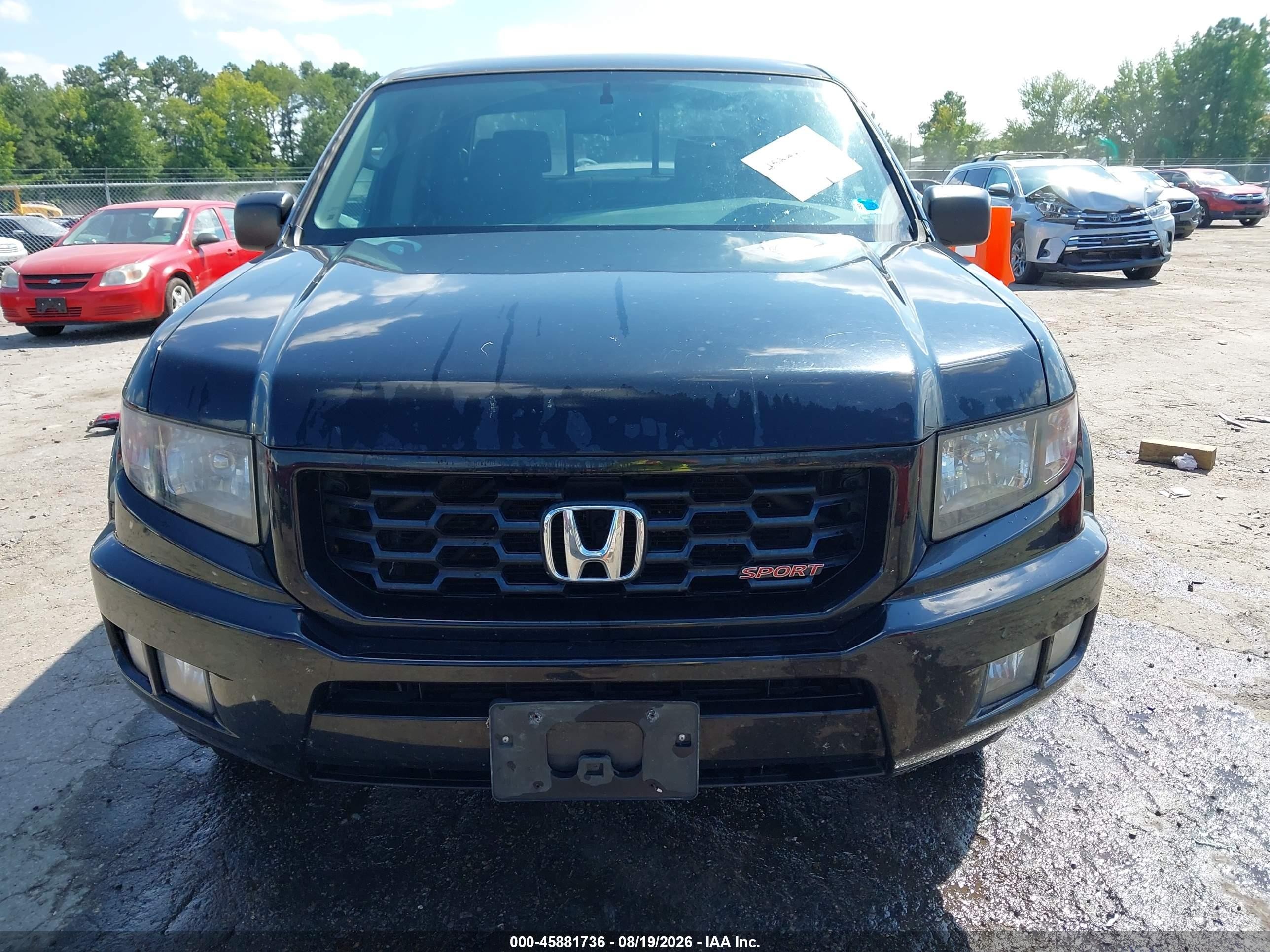2014 Honda Ridgeline Sport Black vin: 5FPYK1F76EB007672