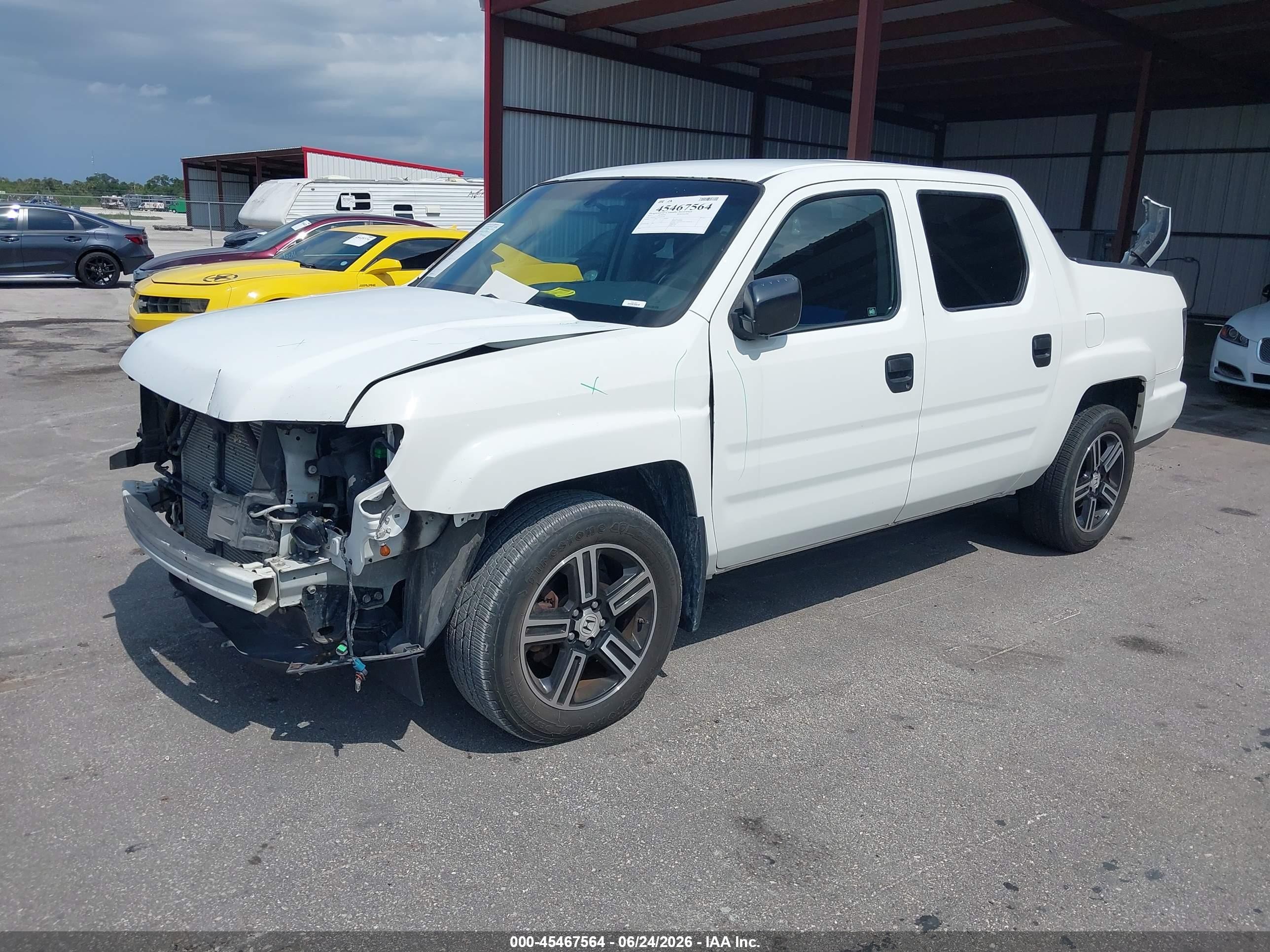 2012 Honda Ridgeline Sport White vin: 5FPYK1F77CB453343