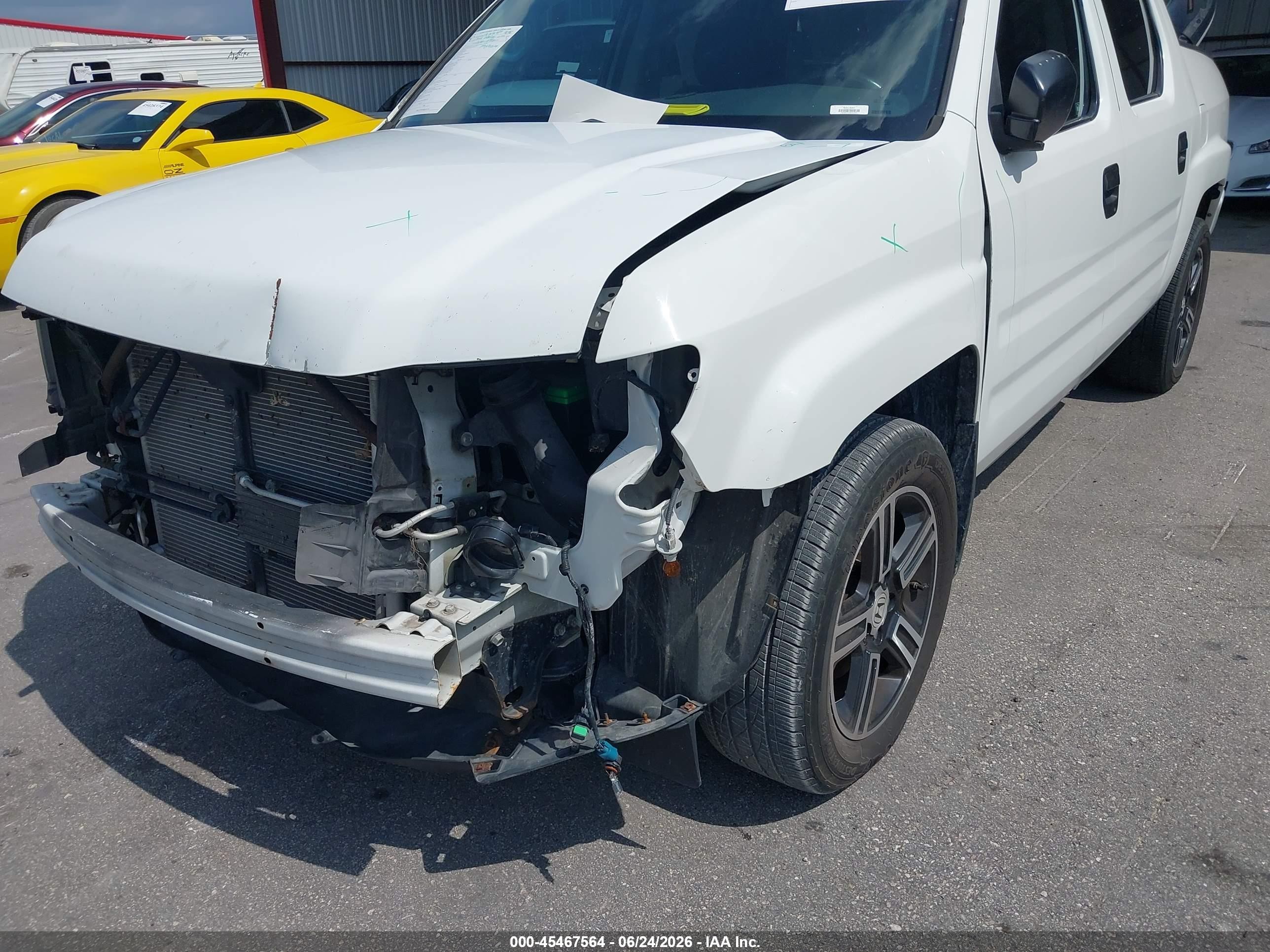 2012 Honda Ridgeline Sport White vin: 5FPYK1F77CB453343