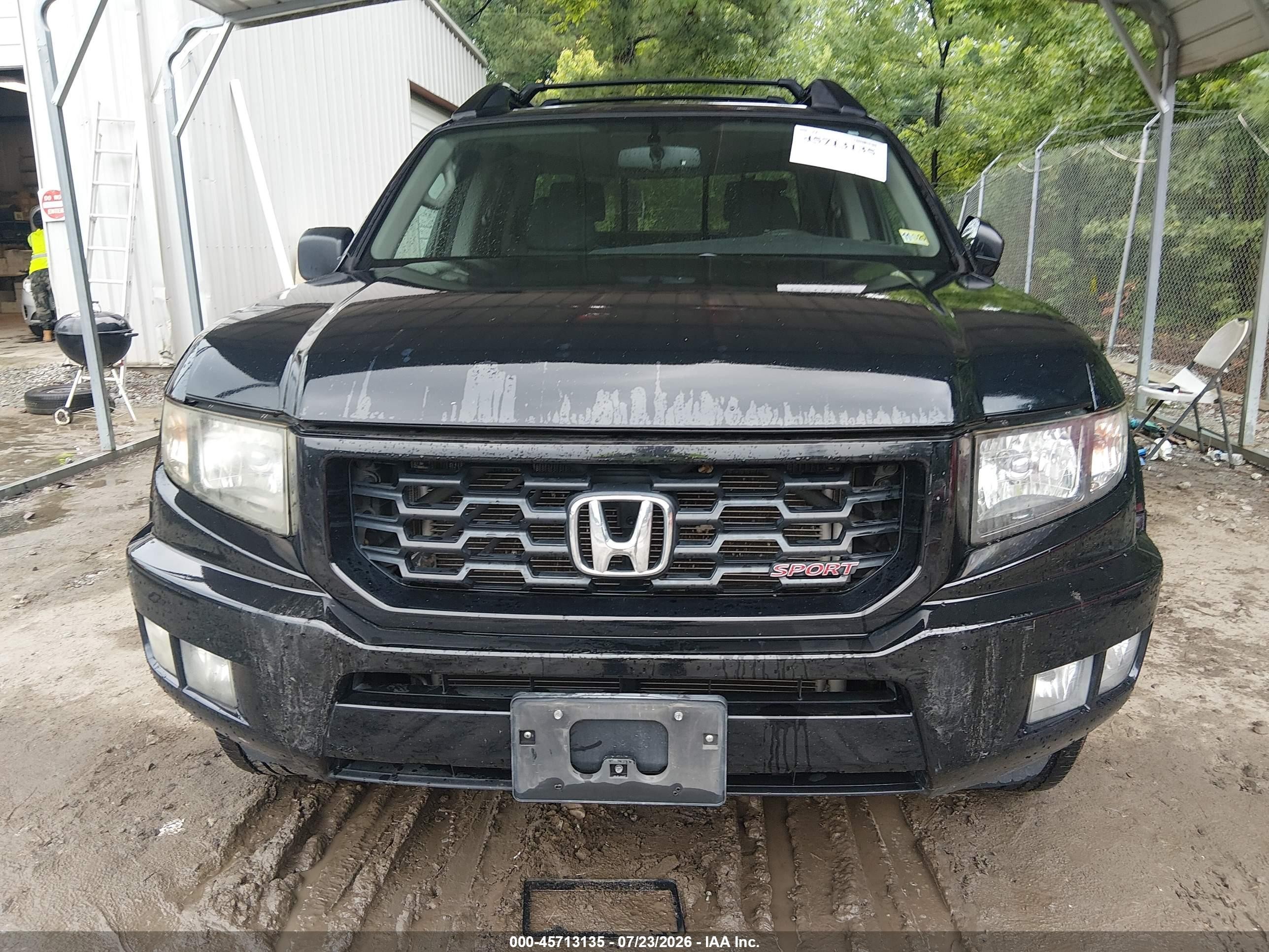 2014 Honda Ridgeline Sport Black vin: 5FPYK1F78EB008760