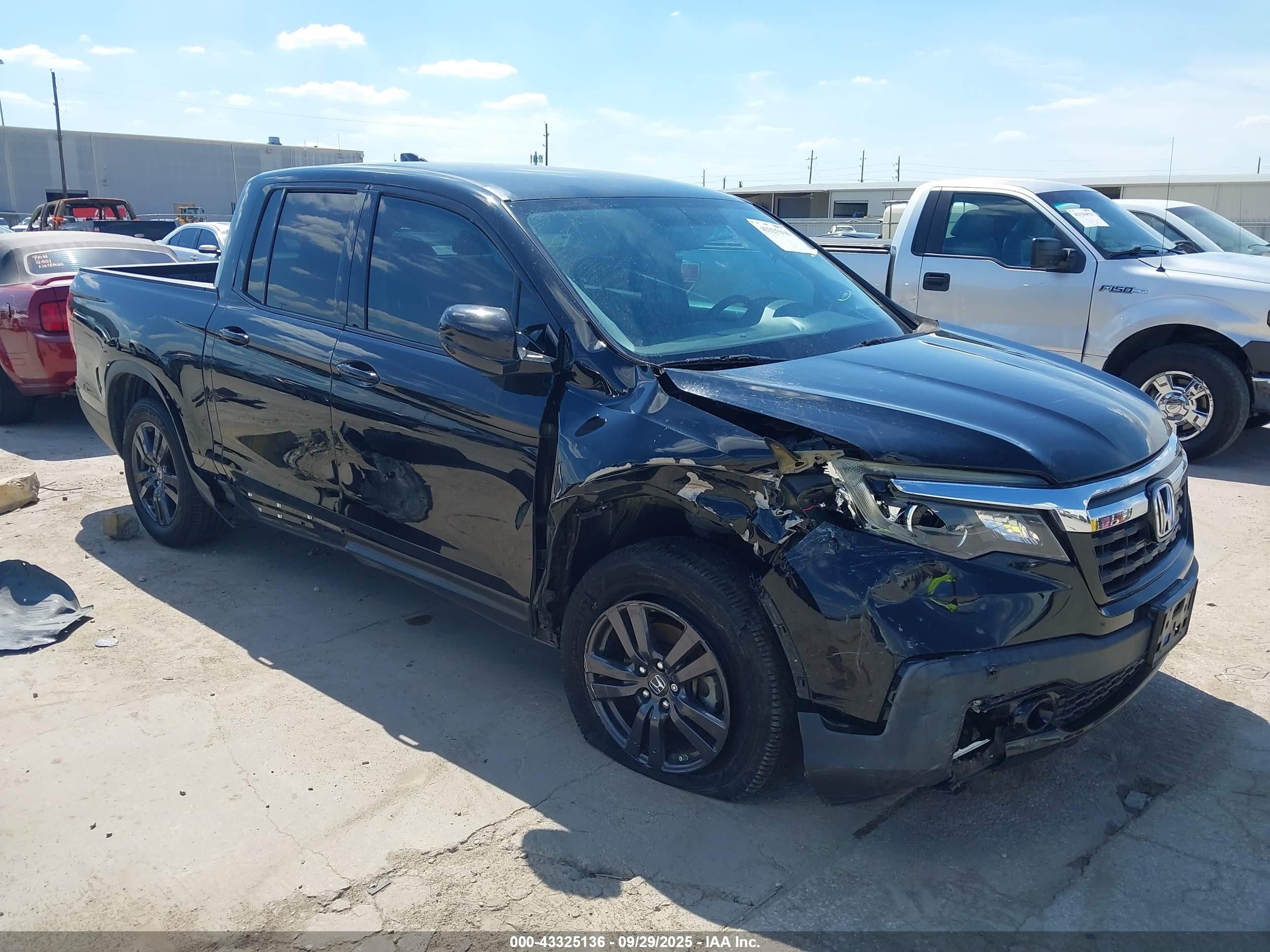 2018 Honda Ridgeline Sport Черный vin: 5FPYK2F19JB000968
