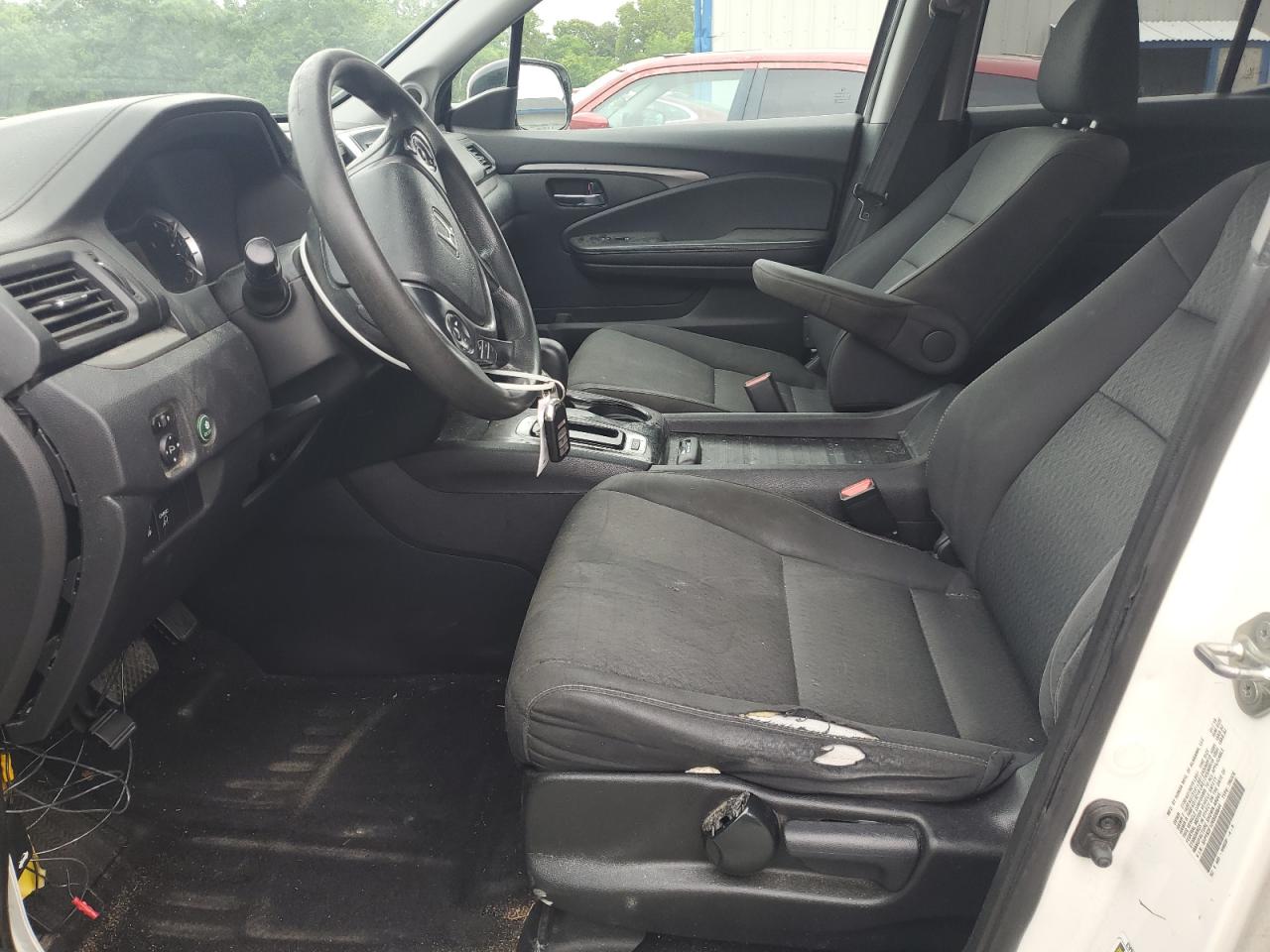 2019 Honda Ridgeline Sport White vin: 5FPYK3F12KB030644 Damage: Left Front Seat Cushion, Torn, 4 To 5 Inches