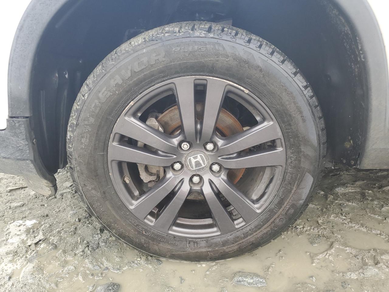 2019 Honda Ridgeline Sport White vin: 5FPYK3F12KB030644 Damage: Left Front Wheel, Curb Rash, 7 To 8 Inches
