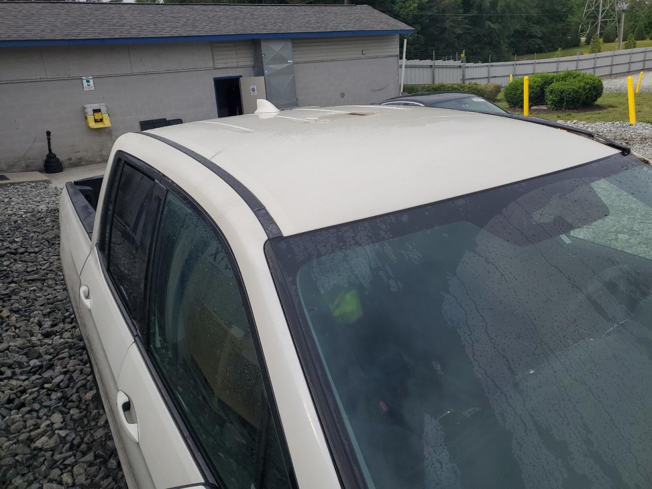 2019 Honda Ridgeline Sport White vin: 5FPYK3F12KB030644 Damage: Roof, Peeling, 8 To 9 Inches
